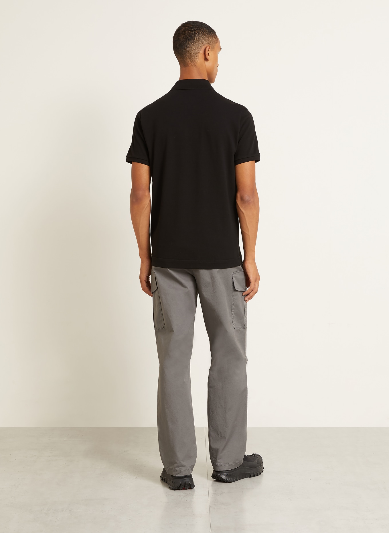 MONCLER Piqué-Poloshirt: SCHWARZ