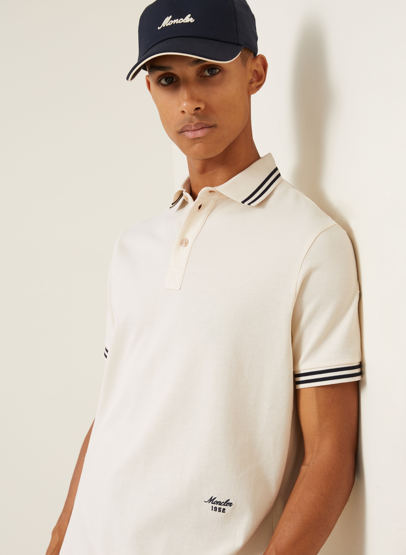 MONCLER Piqué-Poloshirt: BEIGE