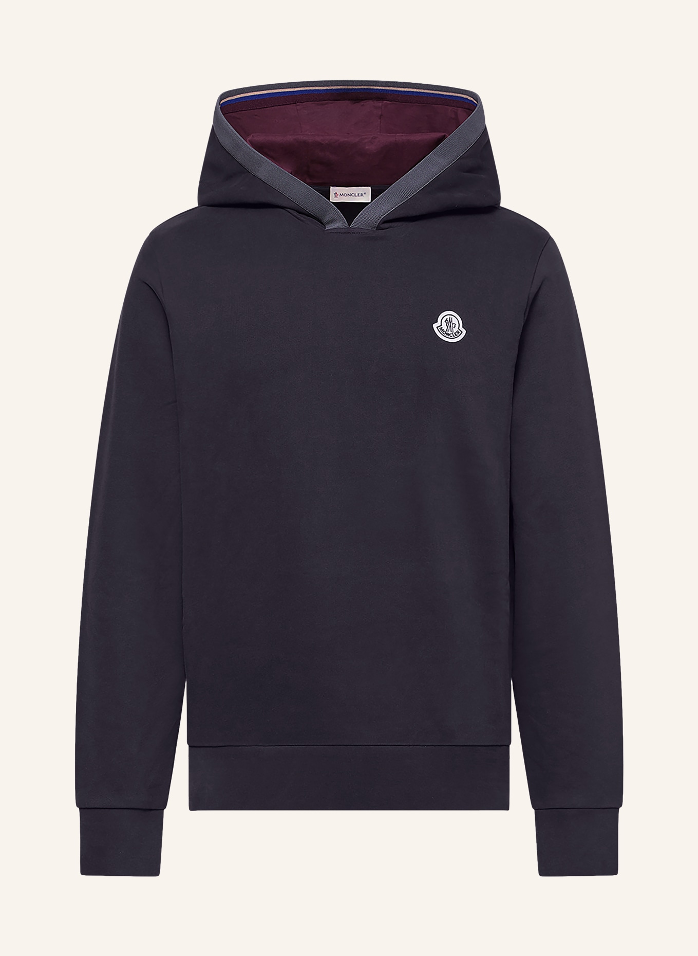 MONCLER Hoodie: DUNKELBLAU / DUNKELGRAU