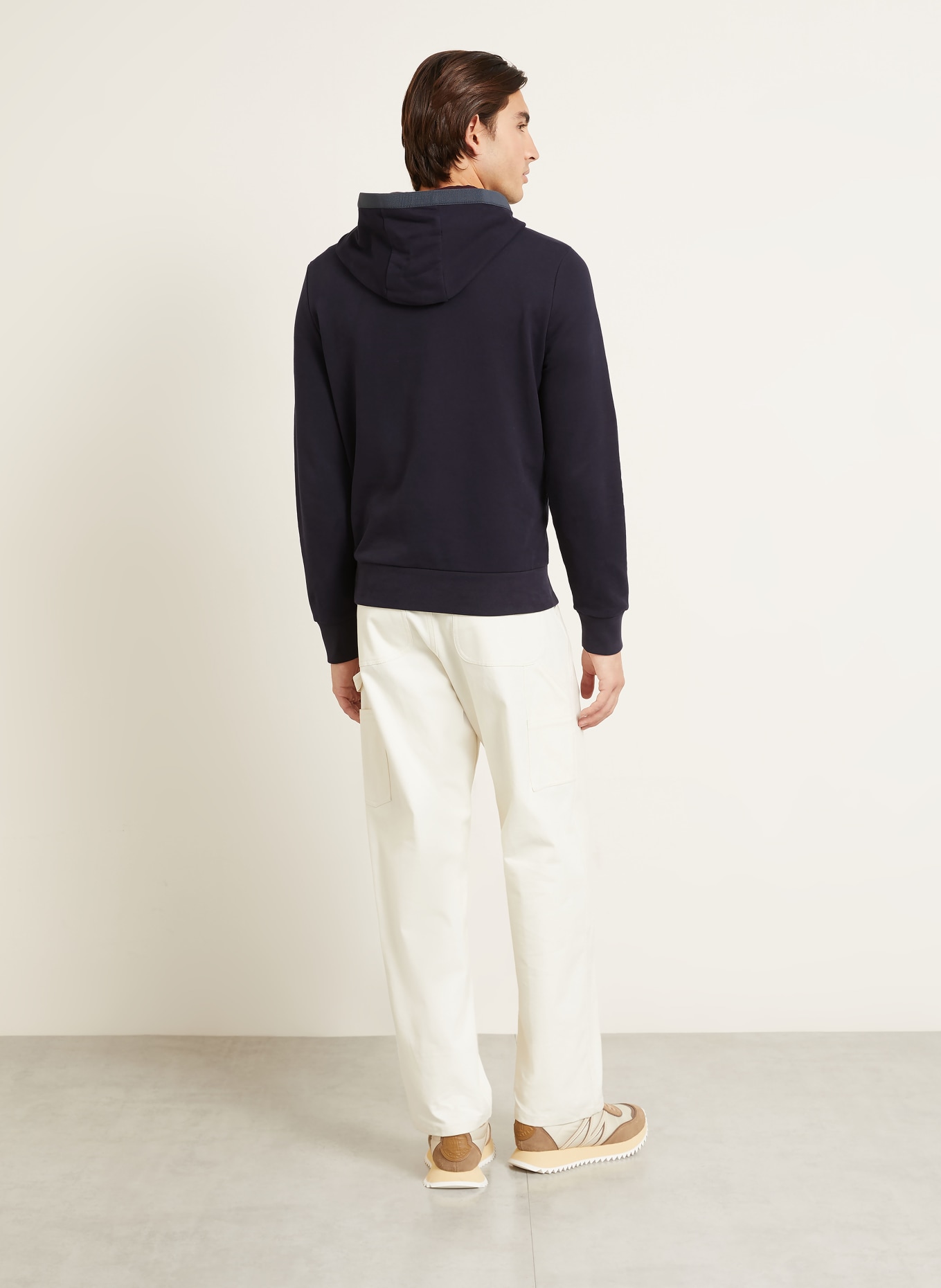 MONCLER Hoodie: DUNKELBLAU / DUNKELGRAU