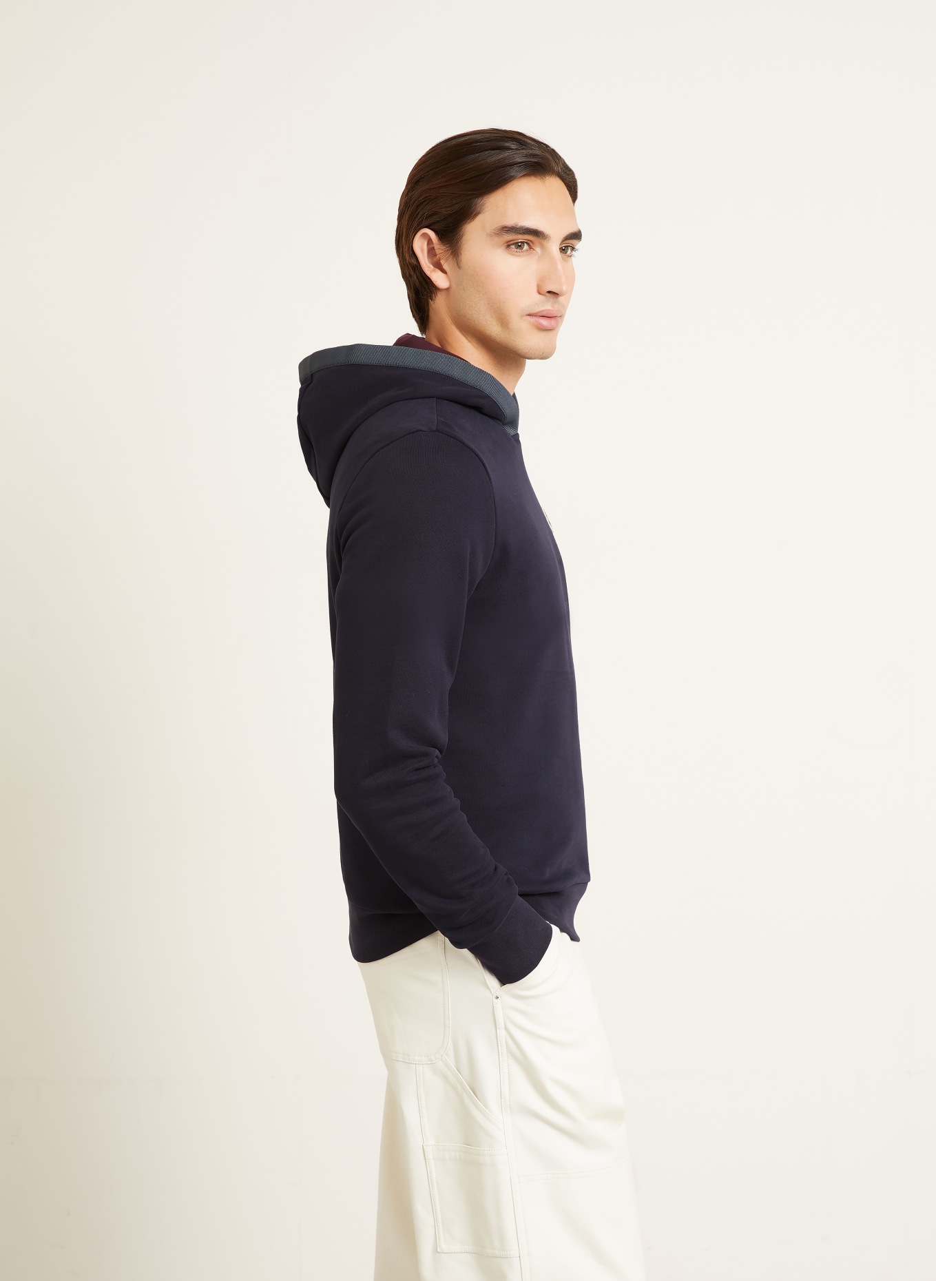 MONCLER Hoodie: DUNKELBLAU / DUNKELGRAU