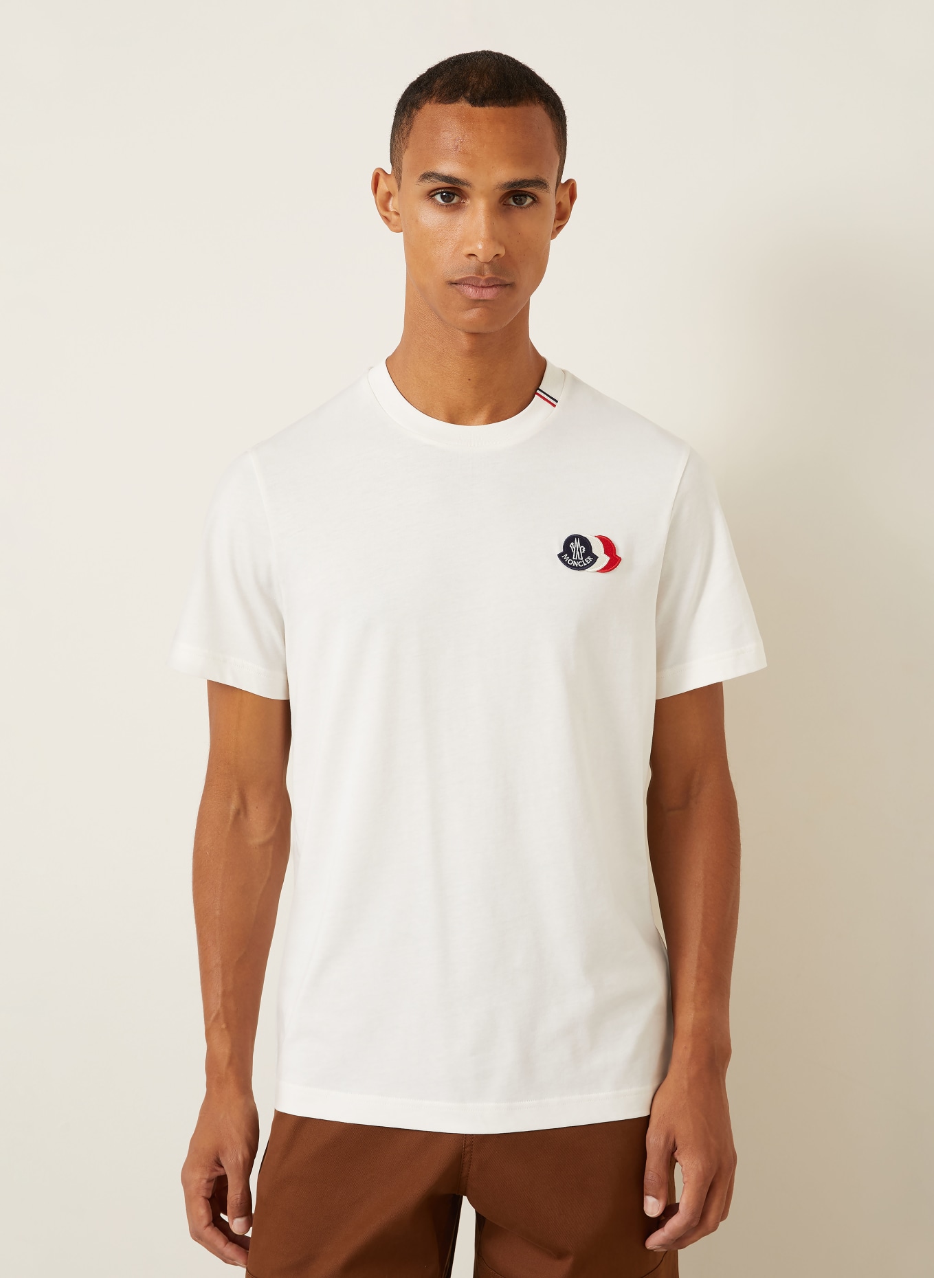 MONCLER Tričko: BÍLÁ