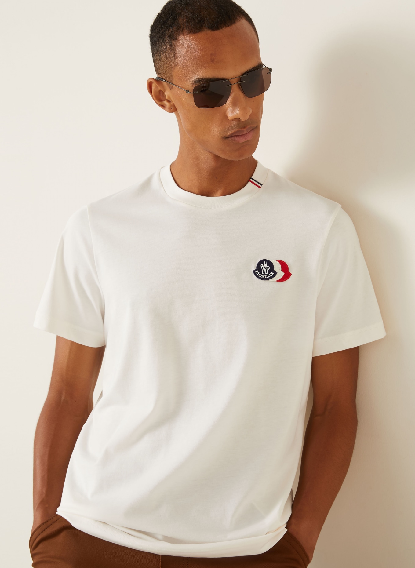 MONCLER Tričko: BÍLÁ