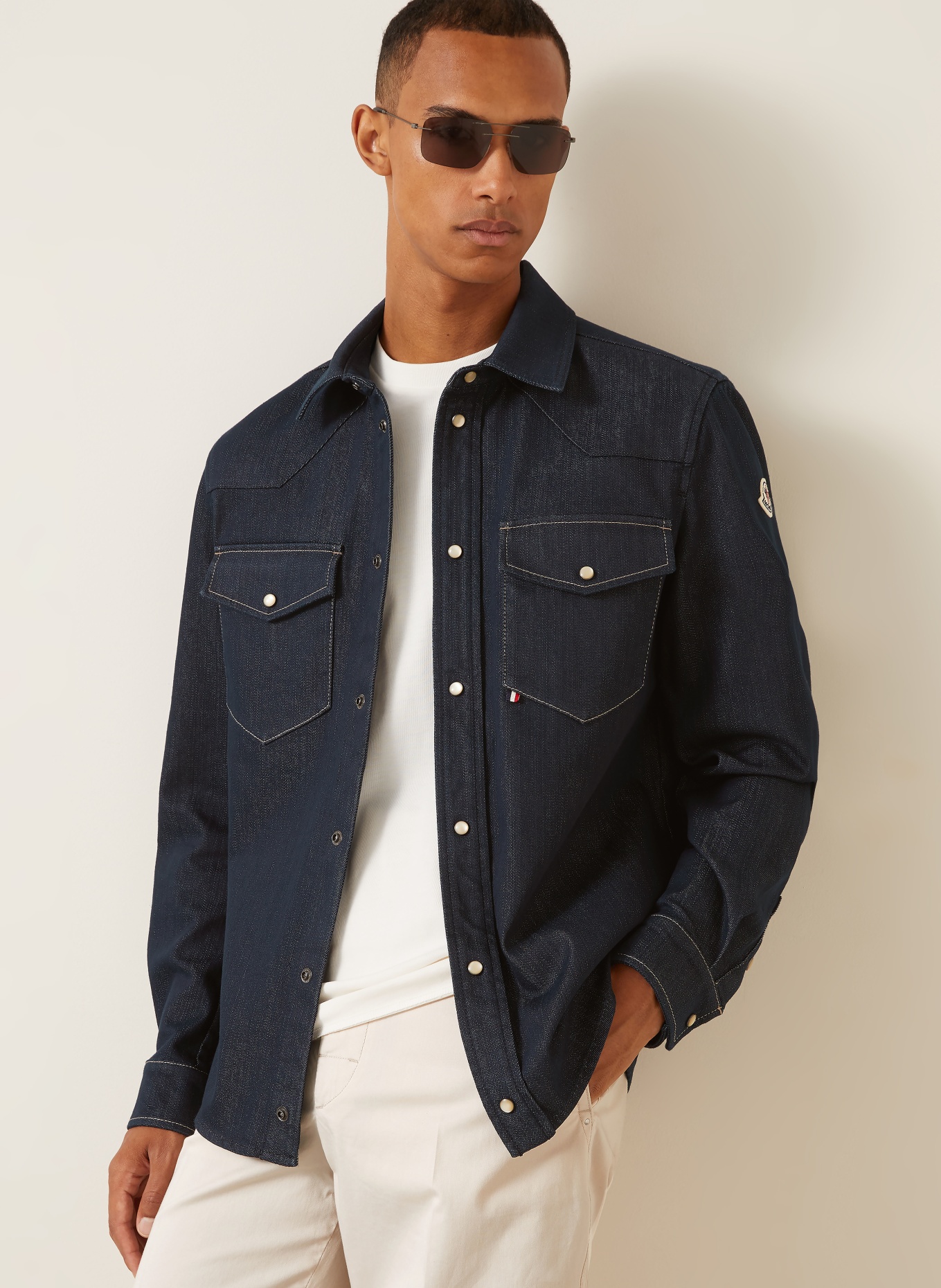 MONCLER Jeans Overshirt: DARK BLUE