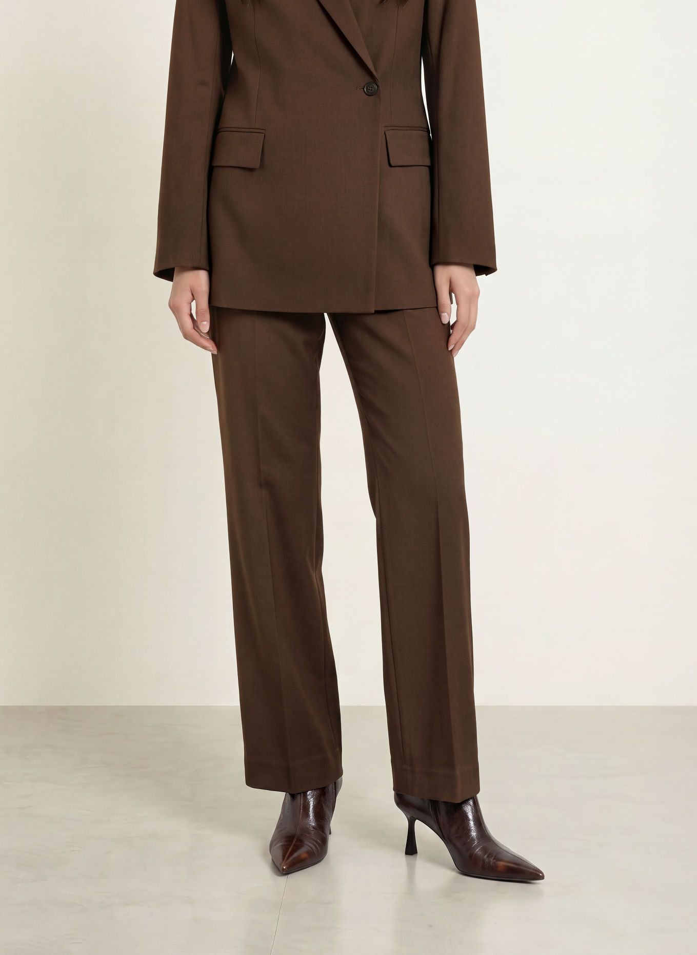 TIGER OF SWEDEN Pantalon palazzo EEDIT: MARRON FONCÉ