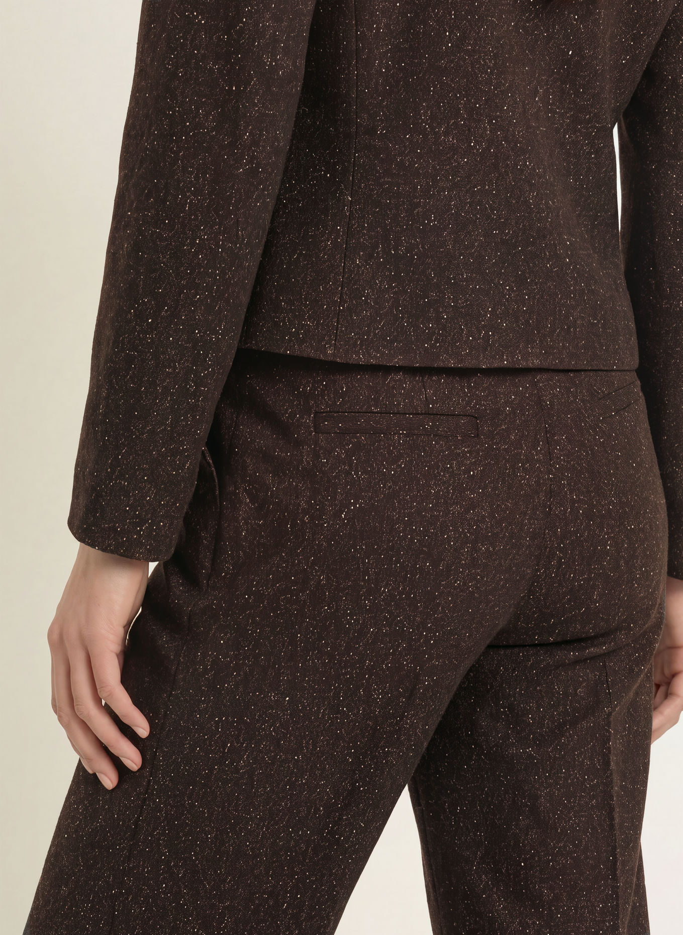 TIGER OF SWEDEN Pantalon palazzo IRIT: GRIS FONCÉ / BLANC