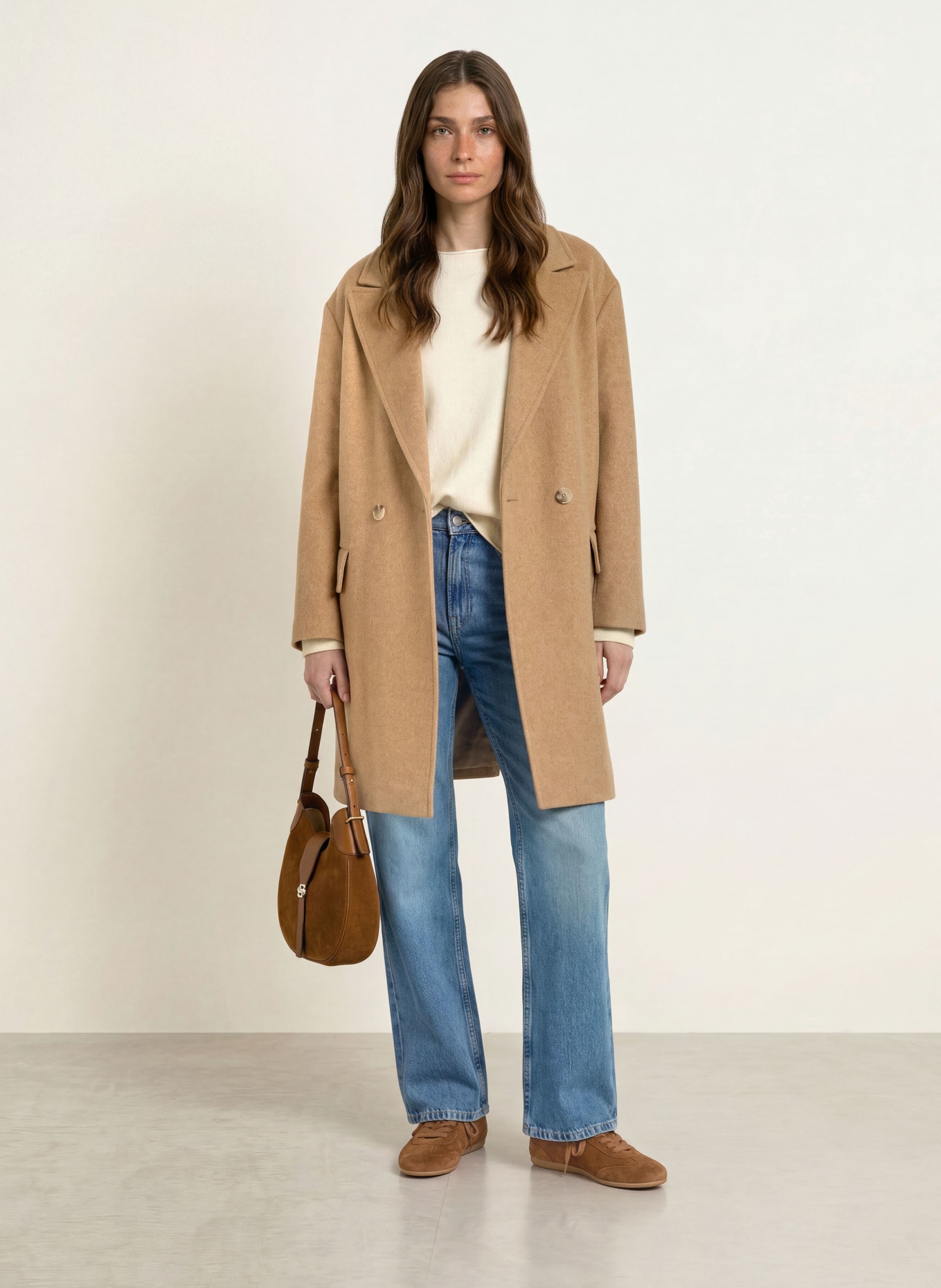 BOSS Mantel CALESARINA: BEIGE