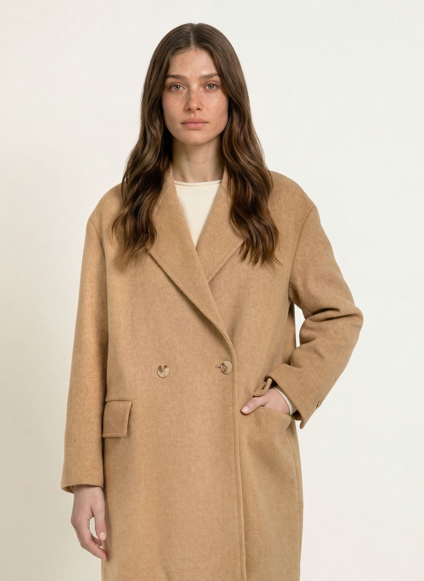 BOSS Mantel CALESARINA: BEIGE