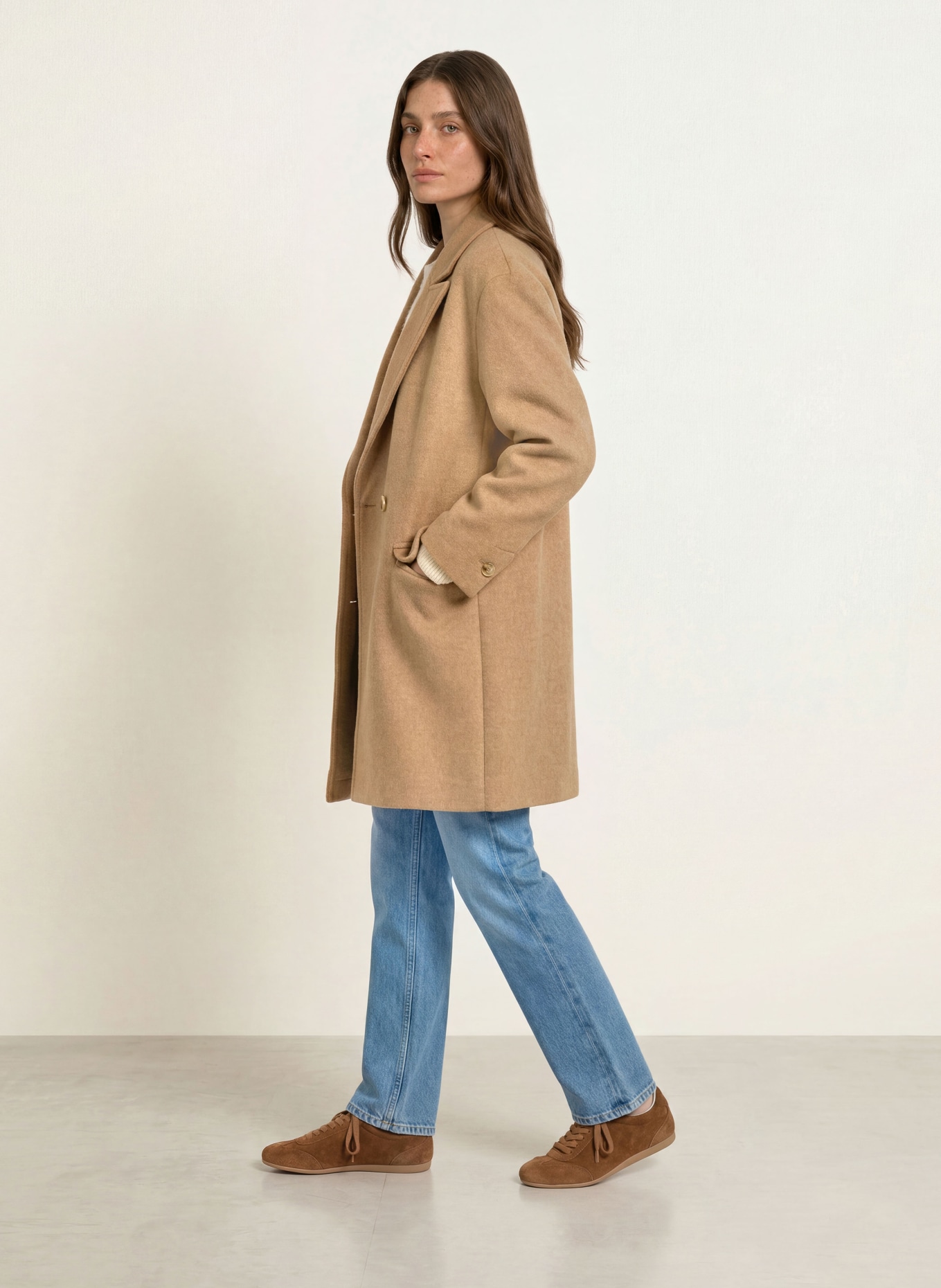 BOSS Mantel CALESARINA: BEIGE