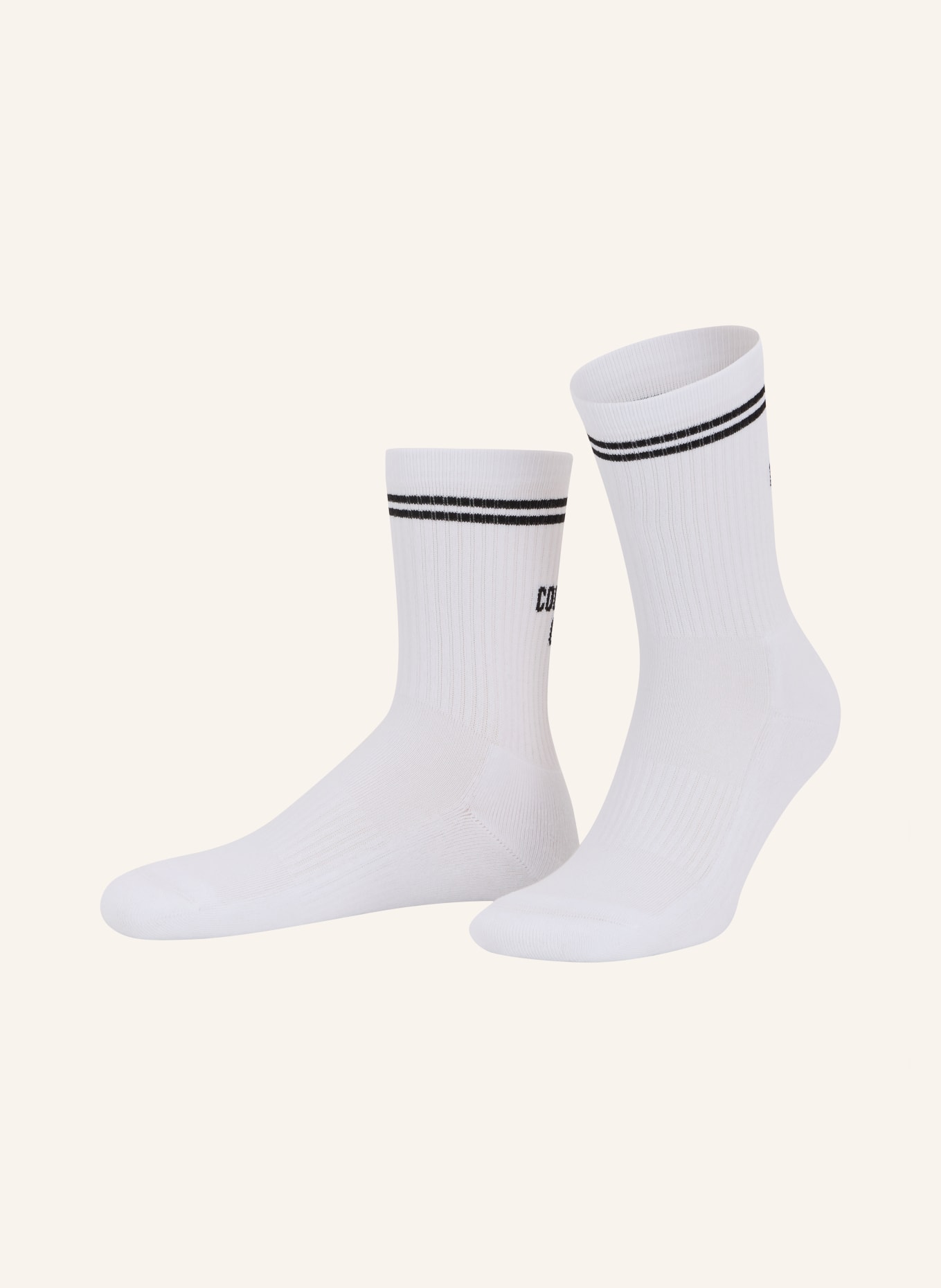 NBDC Socks COOL MOM CLUB: WHITE / BLACK