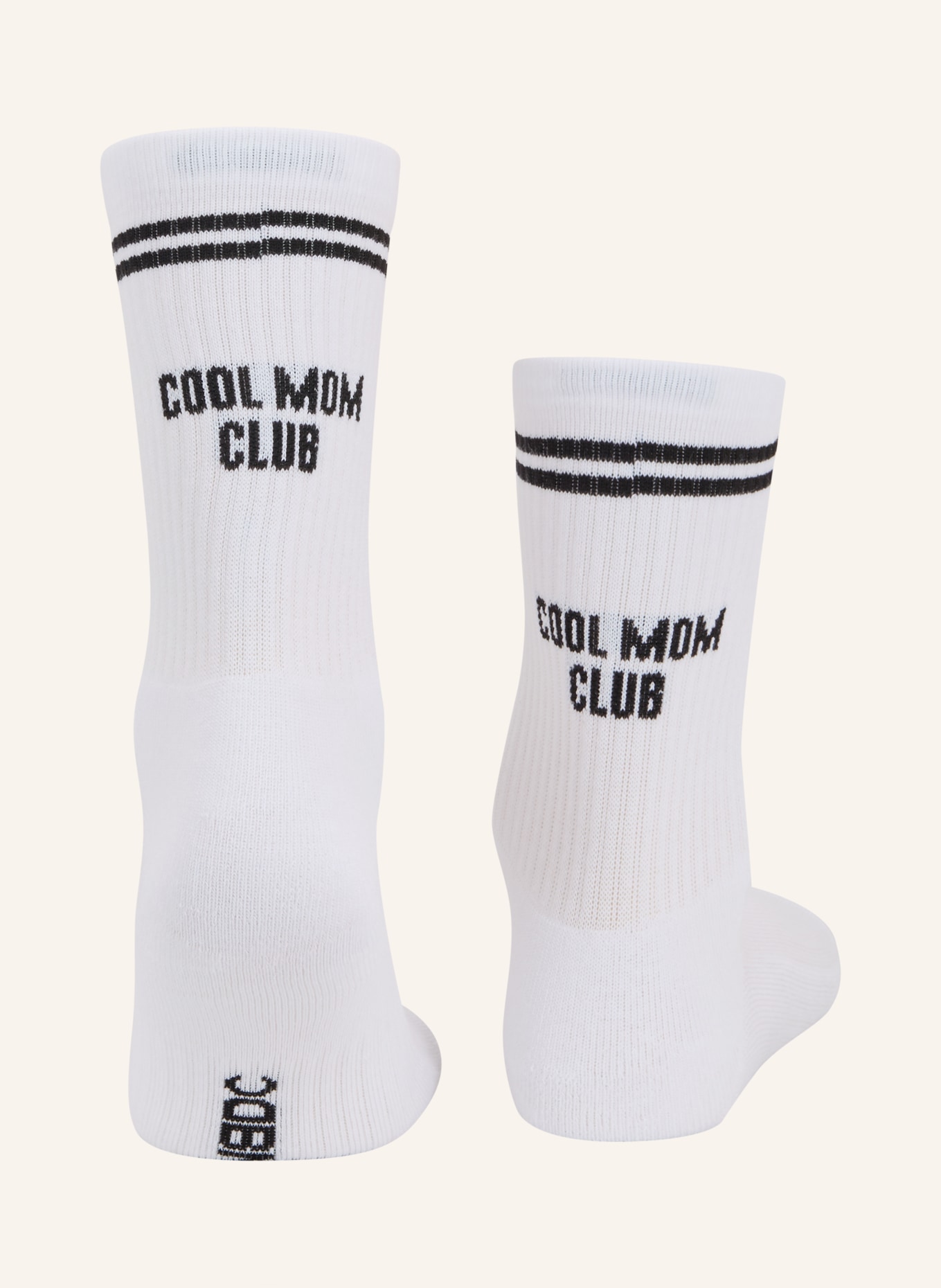 NBDC Socks COOL MOM CLUB: WHITE / BLACK