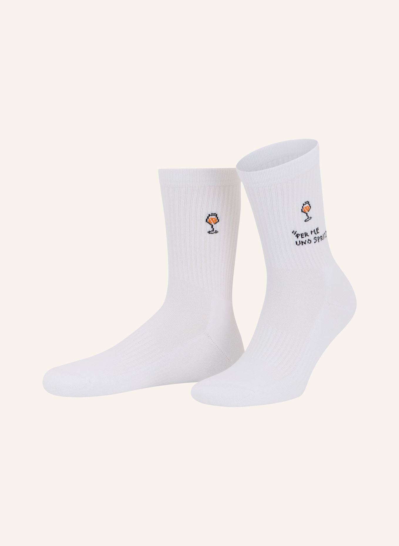 NBDC Socks PER ME UNO SPRITZ: WHITE / ORANGE / BLACK