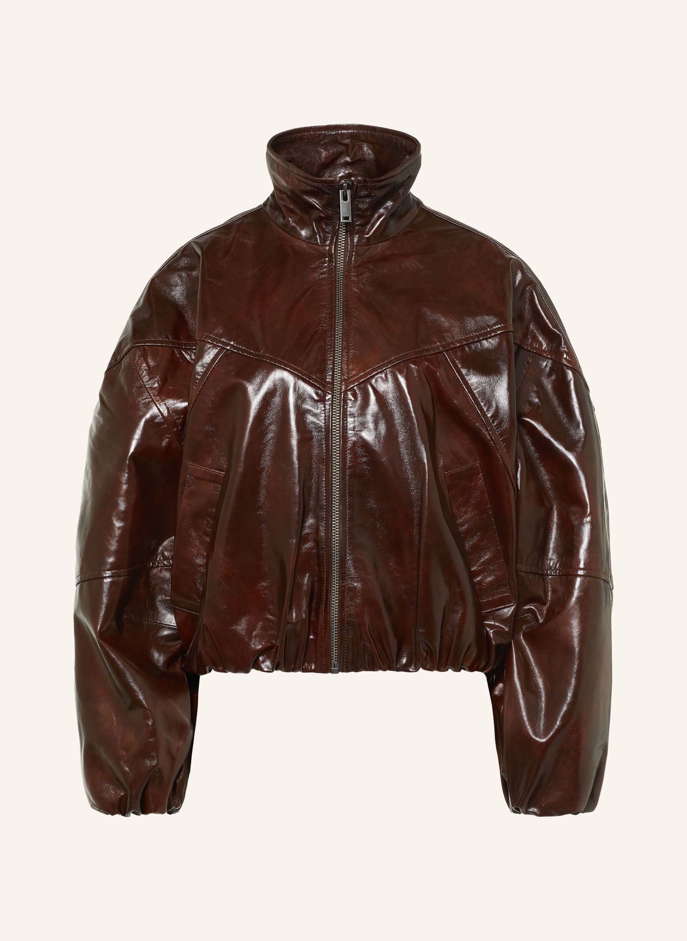 CPH MUSE Lederjacke CMKRISTA: DUNKELBRAUN