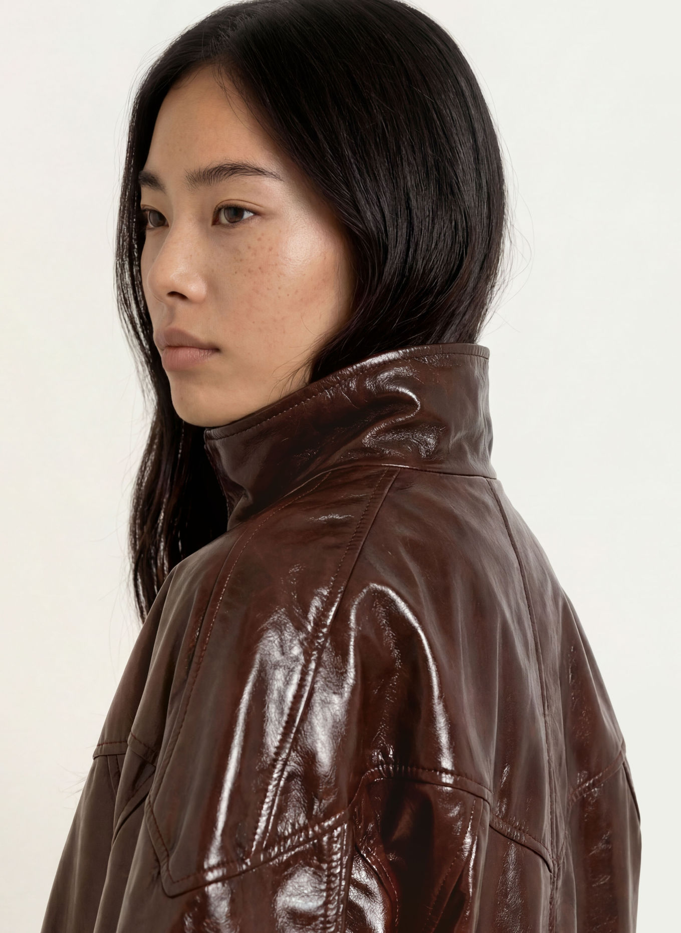 CPH MUSE Lederjacke CMKRISTA: DUNKELBRAUN