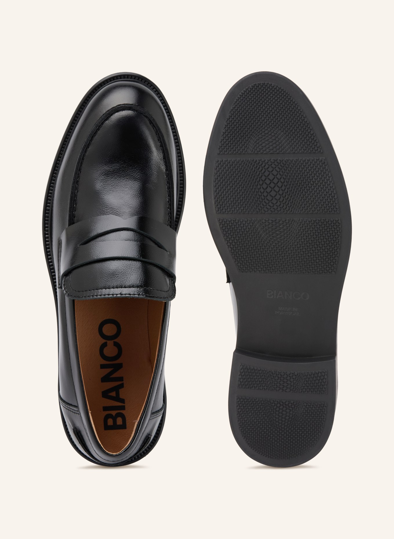 BIANCO Penny loafers BIAADDA: CZARNY