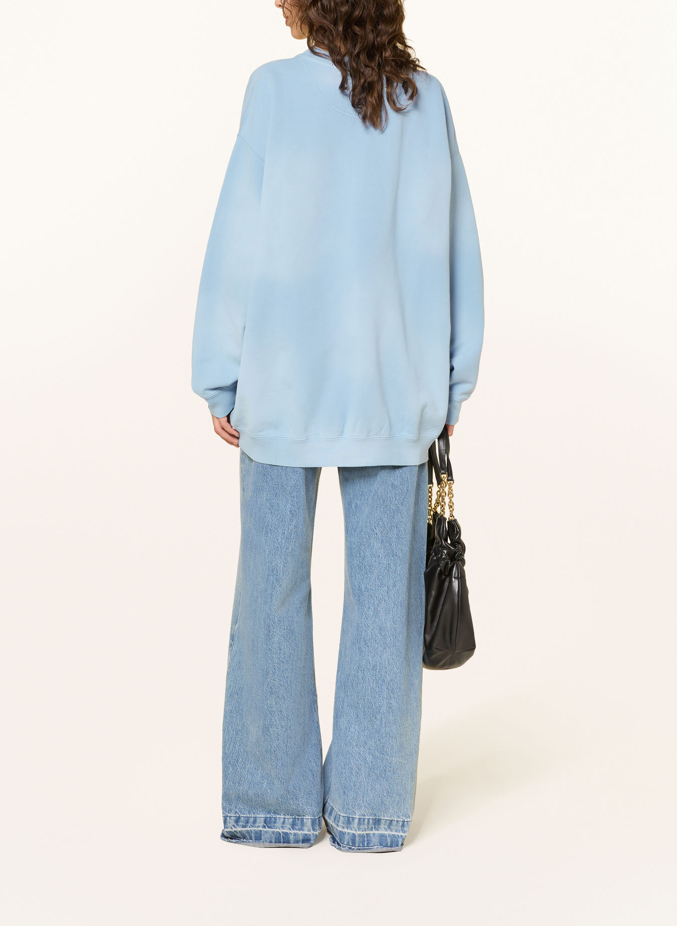 ANINE BING Sweatshirt TYLER: LICHTBLAUW / WIT