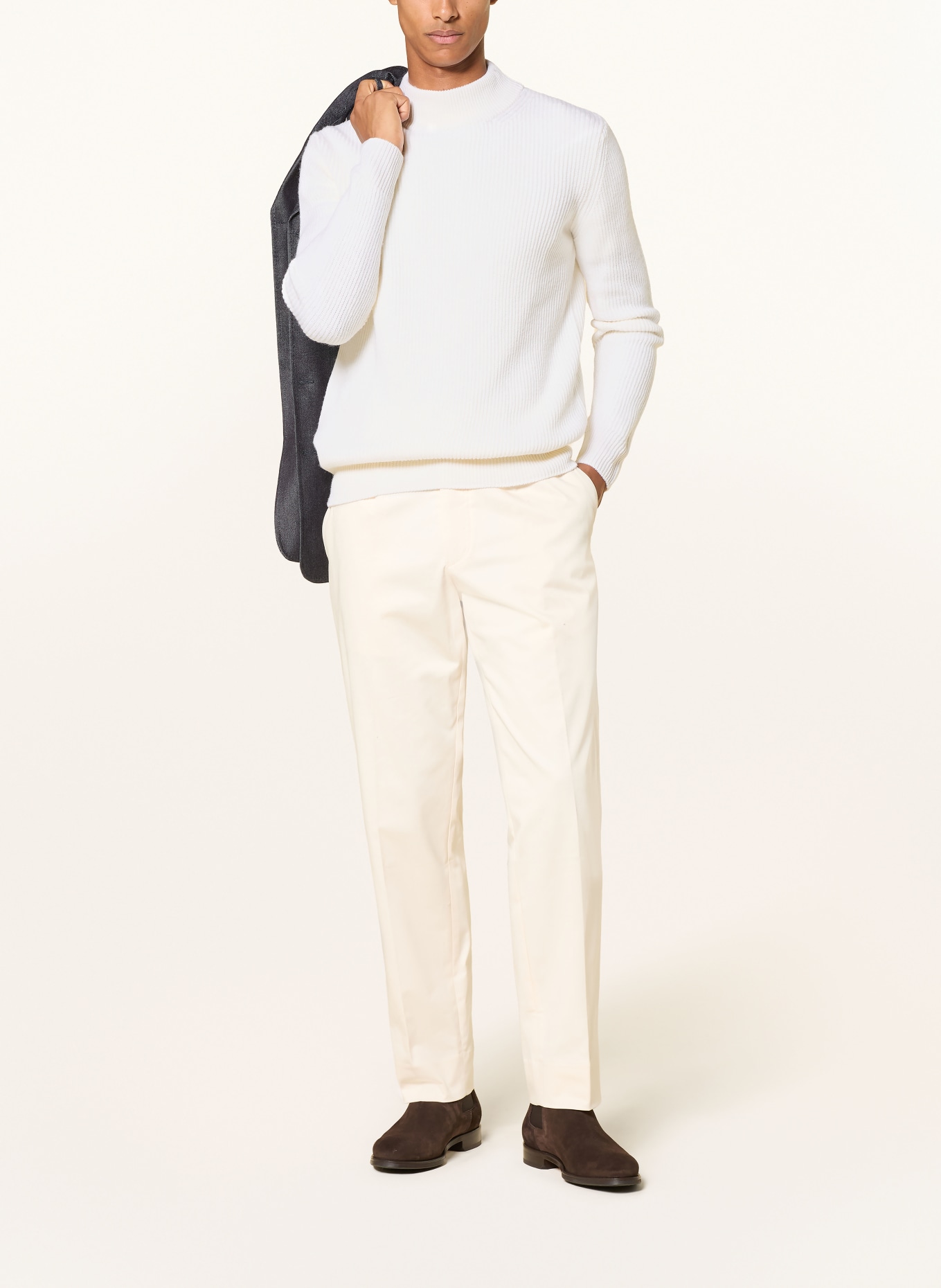 Aurélien Pullover COSTA aus Merinowolle: CREME