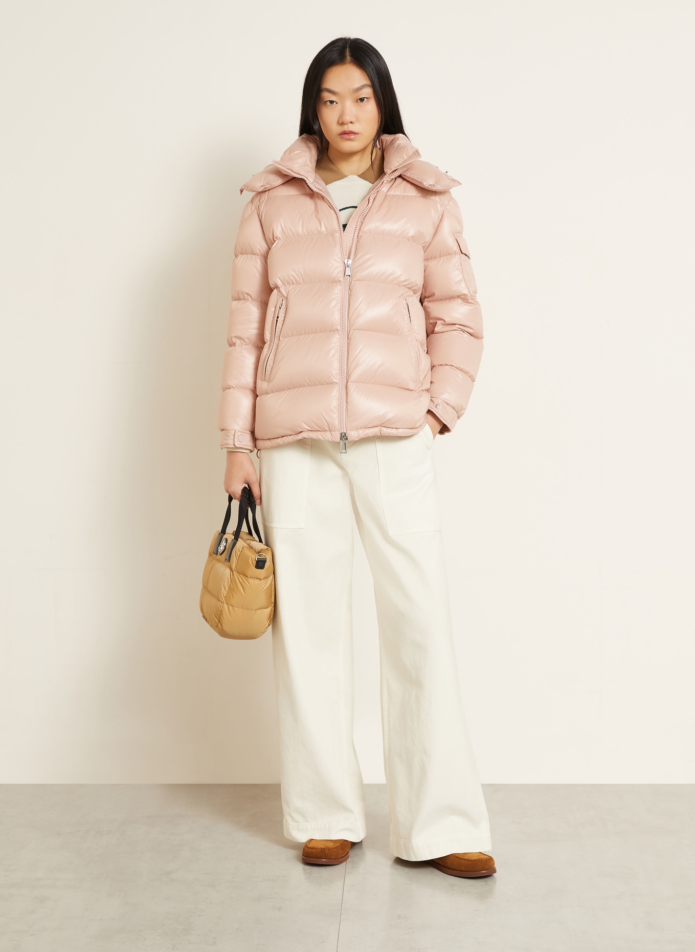 MONCLER Daunenjacke MAIRE mit abnehmbarer Kapuze: HELLROSA