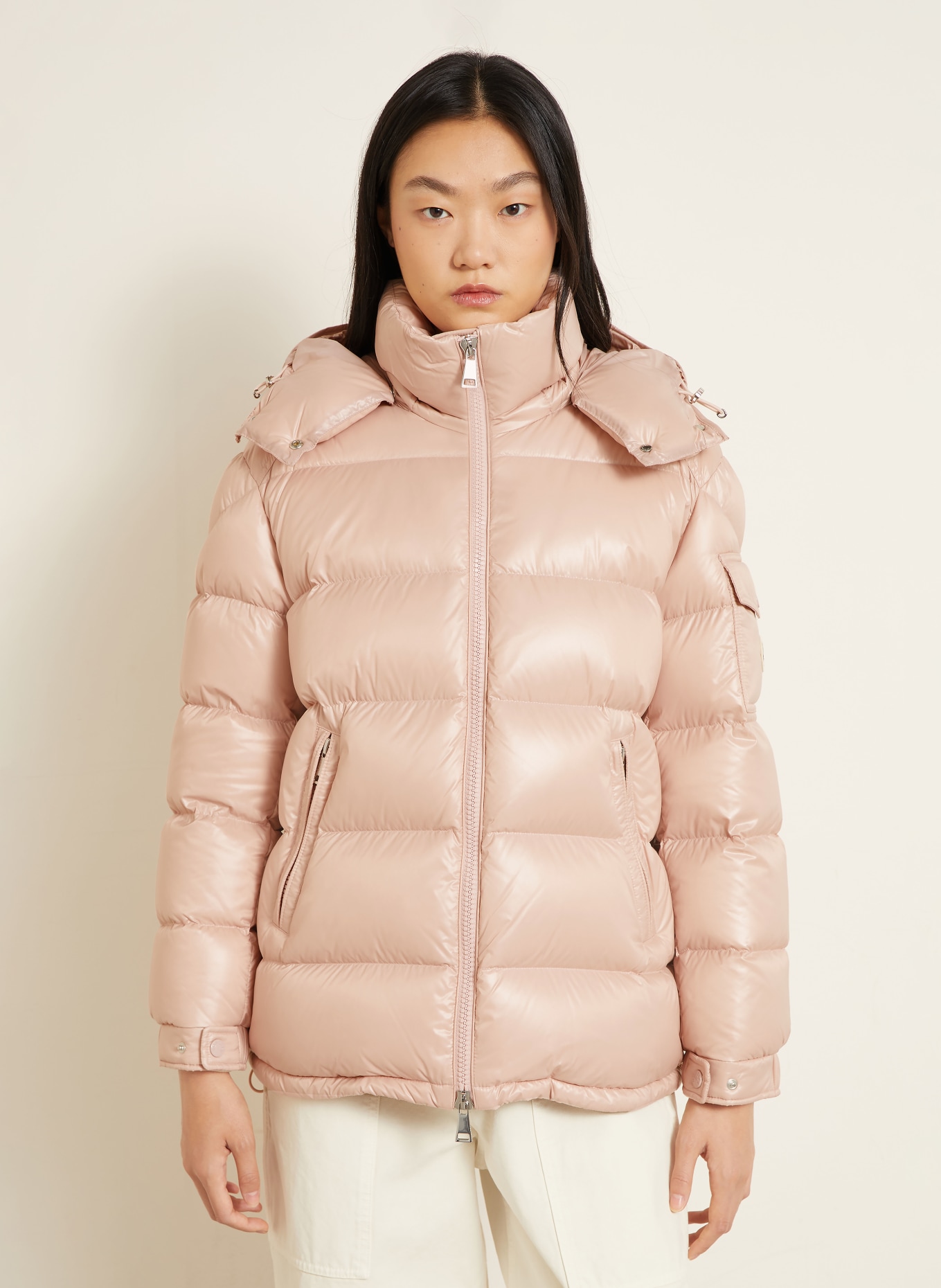 MONCLER Daunenjacke MAIRE mit abnehmbarer Kapuze: HELLROSA