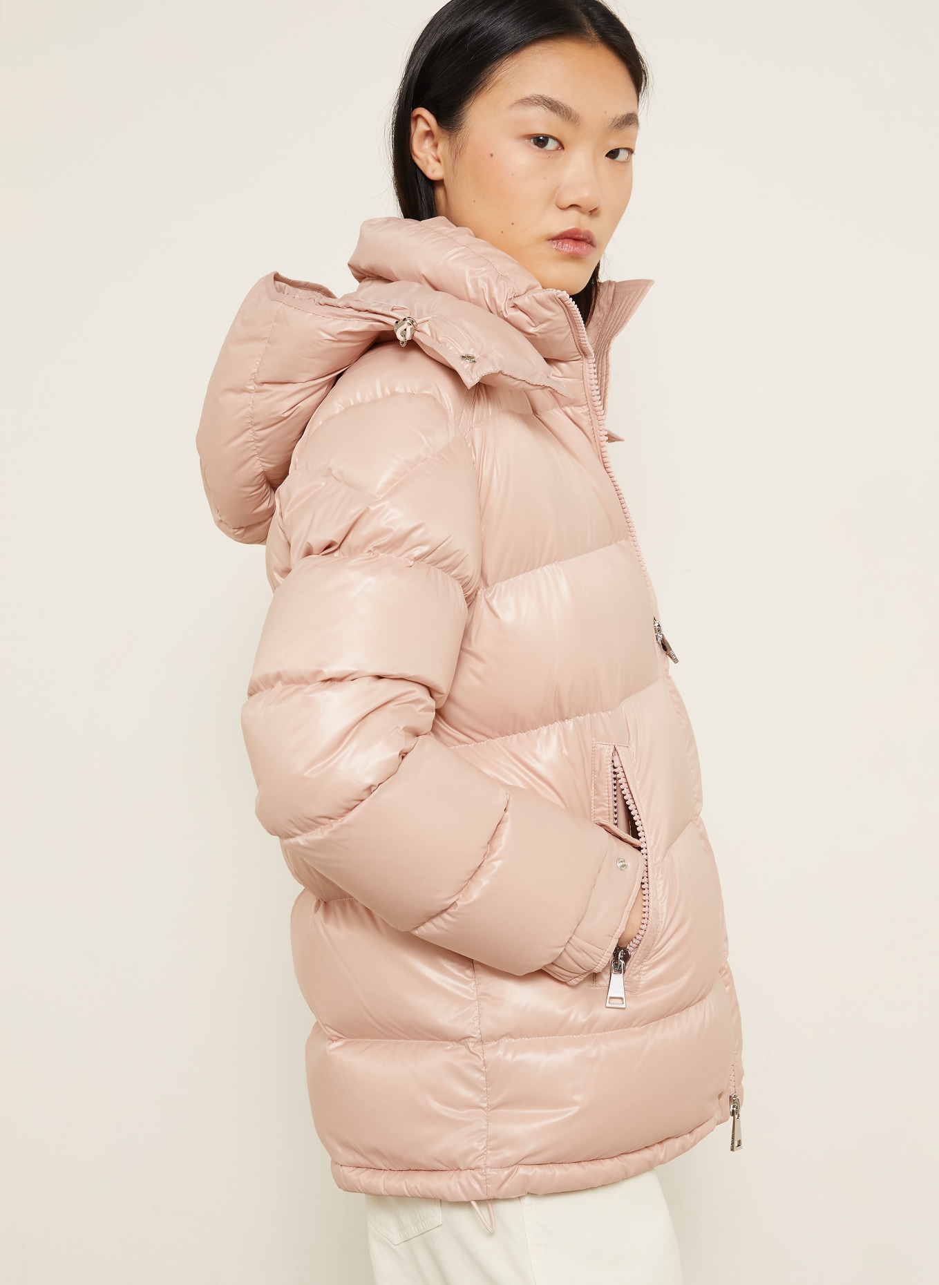 MONCLER Daunenjacke MAIRE mit abnehmbarer Kapuze: HELLROSA
