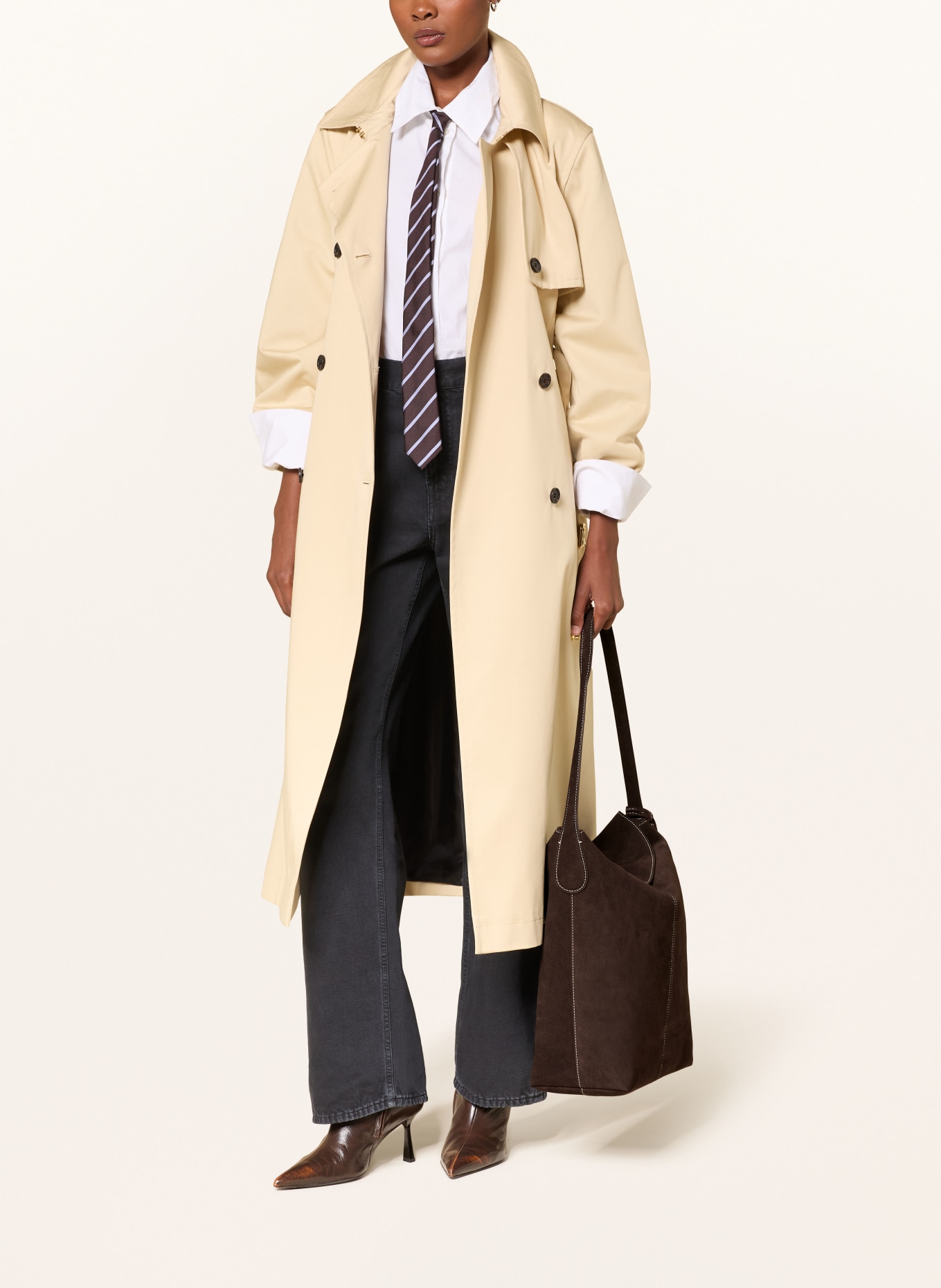 Flattered ALDA GRANDE Shoulder Bag: DARK BROWN / GOLD