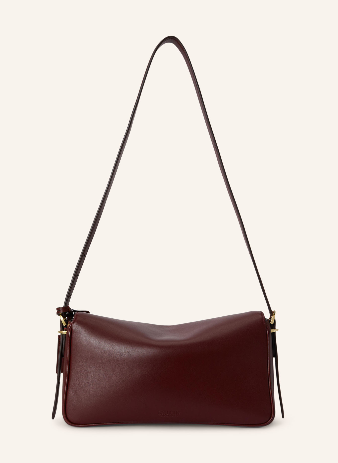LAUREN RALPH LAUREN FARRAH MEDIUM Crossbody Bag: DARK RED / GOLD