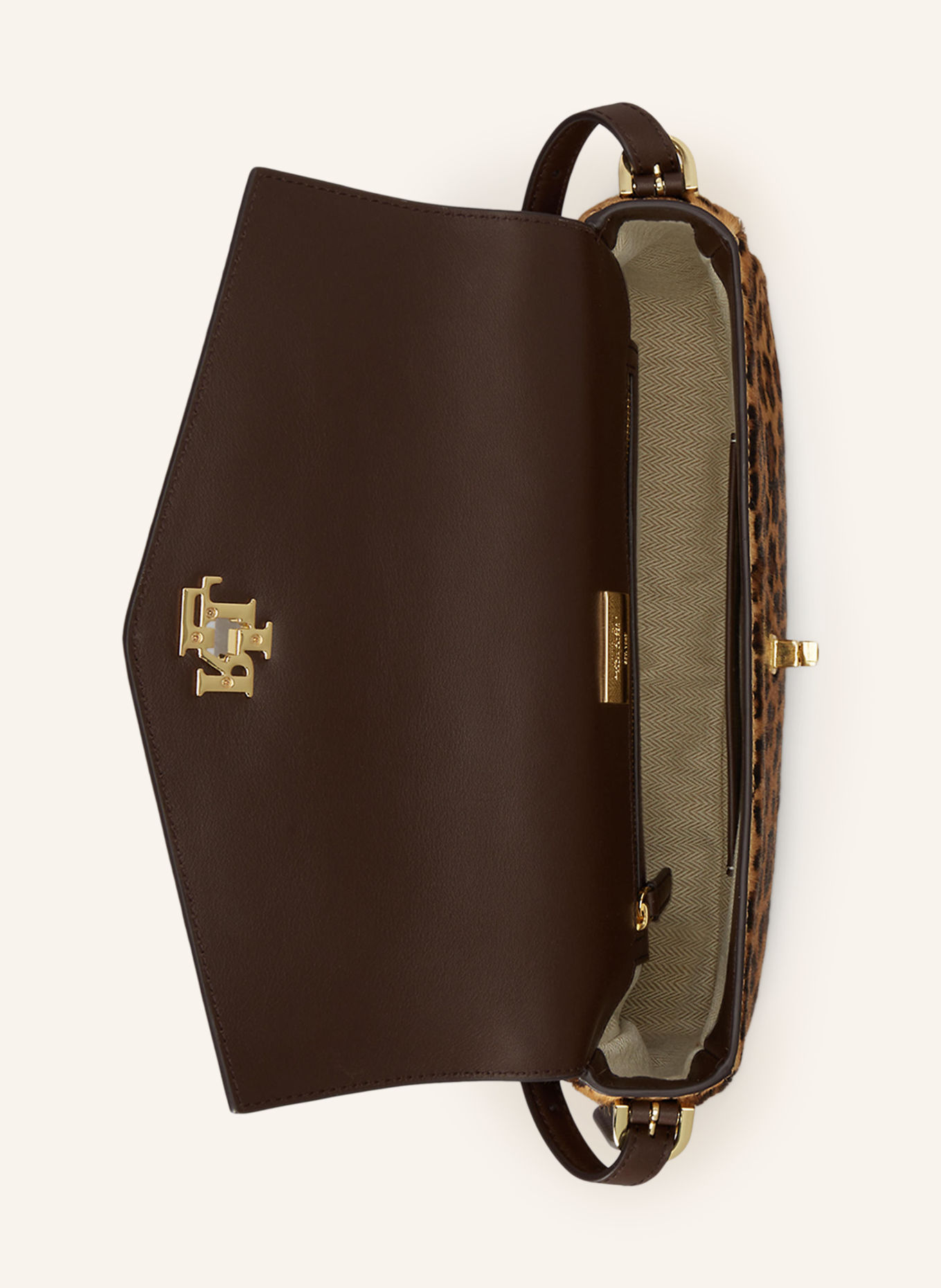 LAUREN RALPH LAUREN Geantă de umăr FARRAH MEDIUM: MARO / AUR