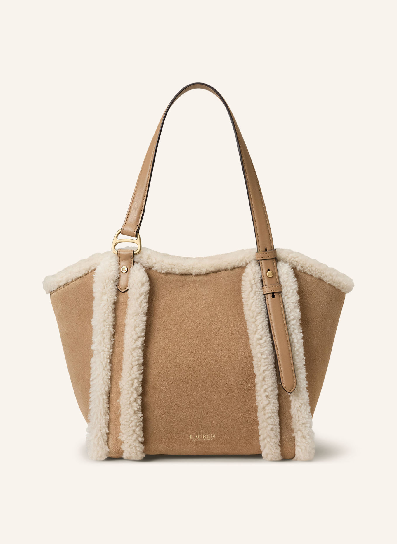 LAUREN RALPH LAUREN Shoppers TASHA SMALL: CAMEL / CRÈME