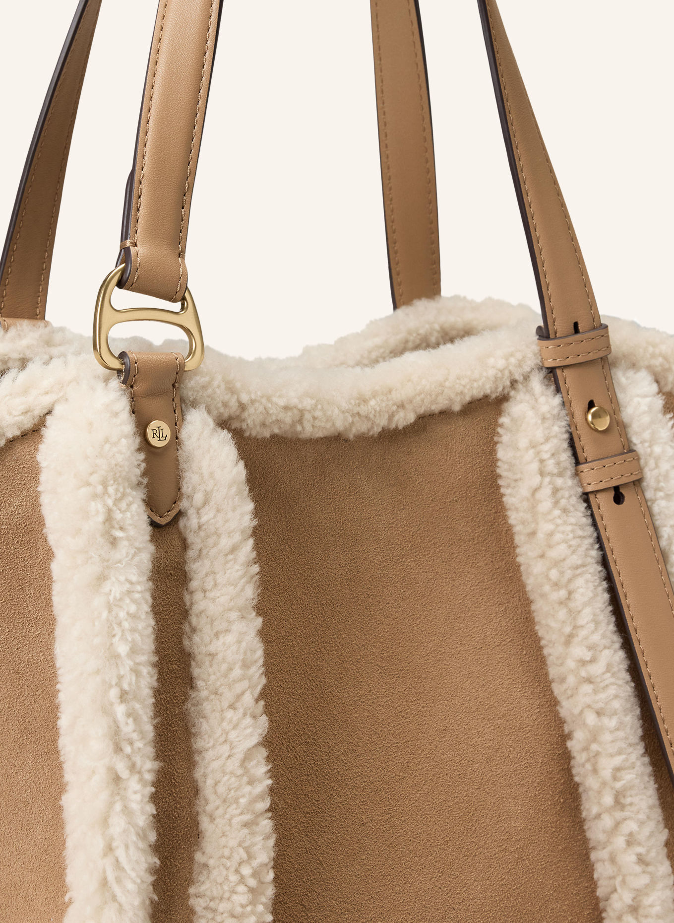 LAUREN RALPH LAUREN Shoppers TASHA SMALL: CAMEL / CRÈME