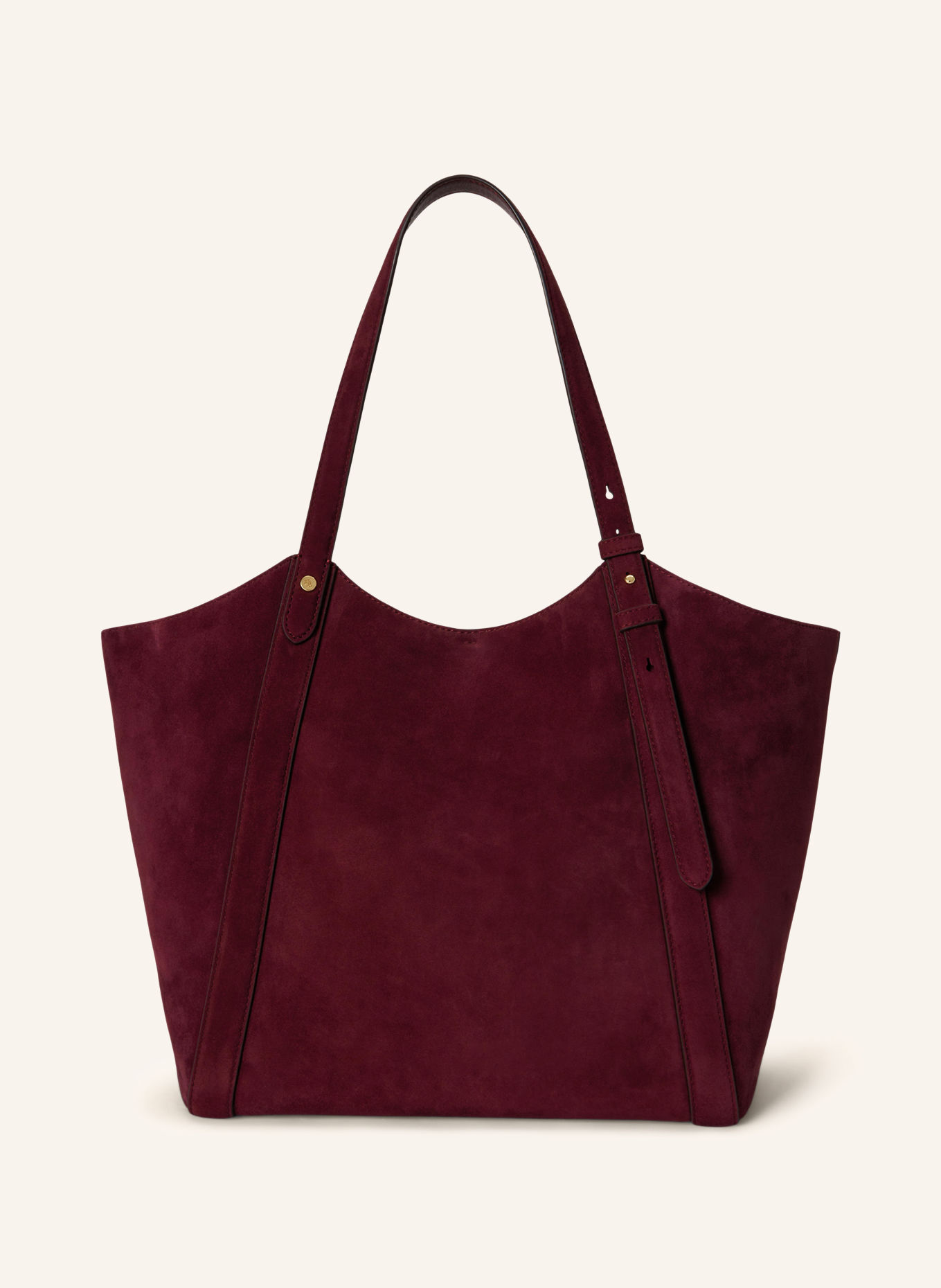 LAUREN RALPH LAUREN Shopper TASHA LARGE: DUNKELROT / GOLD