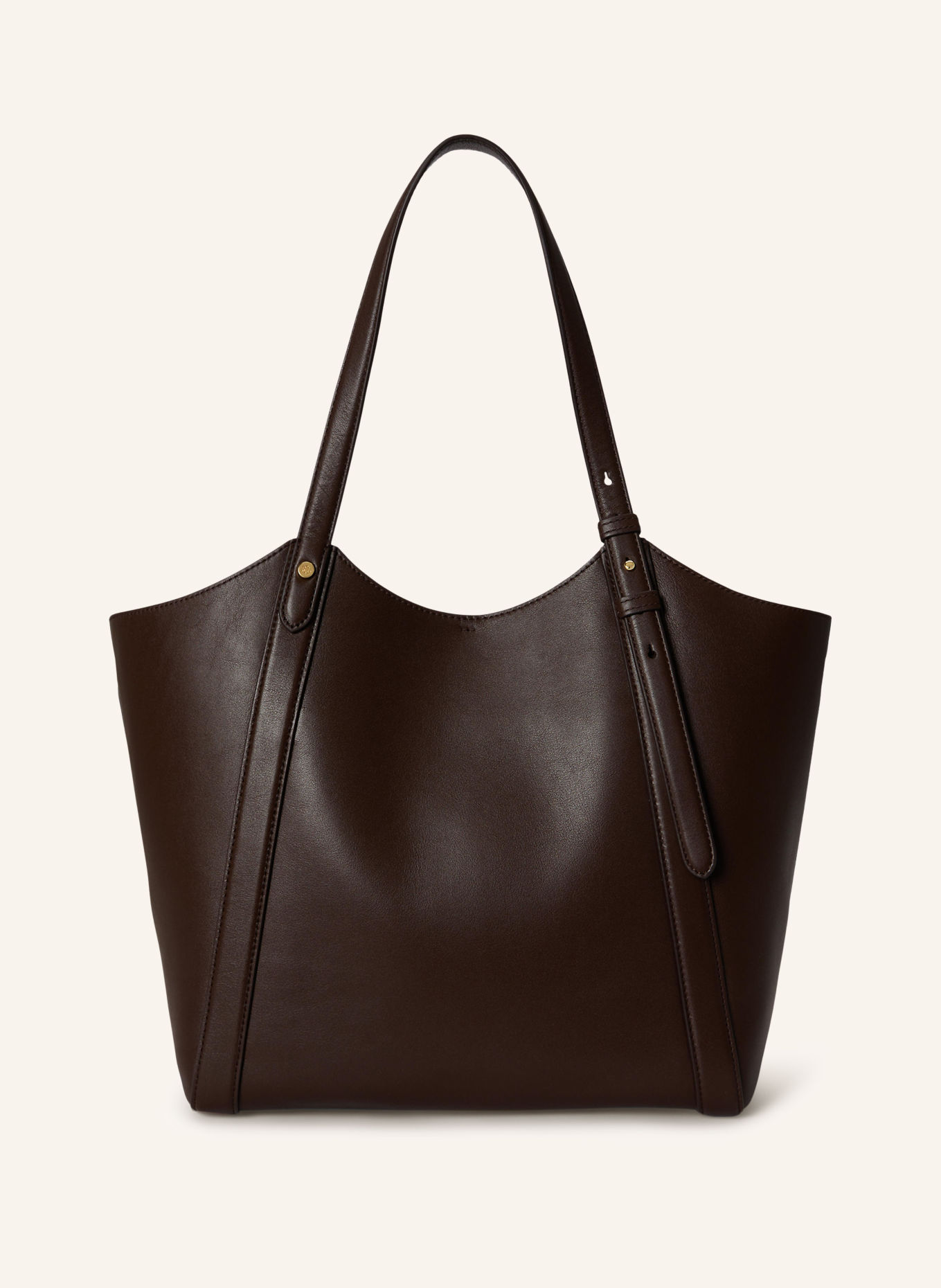 LAUREN RALPH LAUREN Shopper TASHA LARGE: DUNKELBRAUN / GOLD