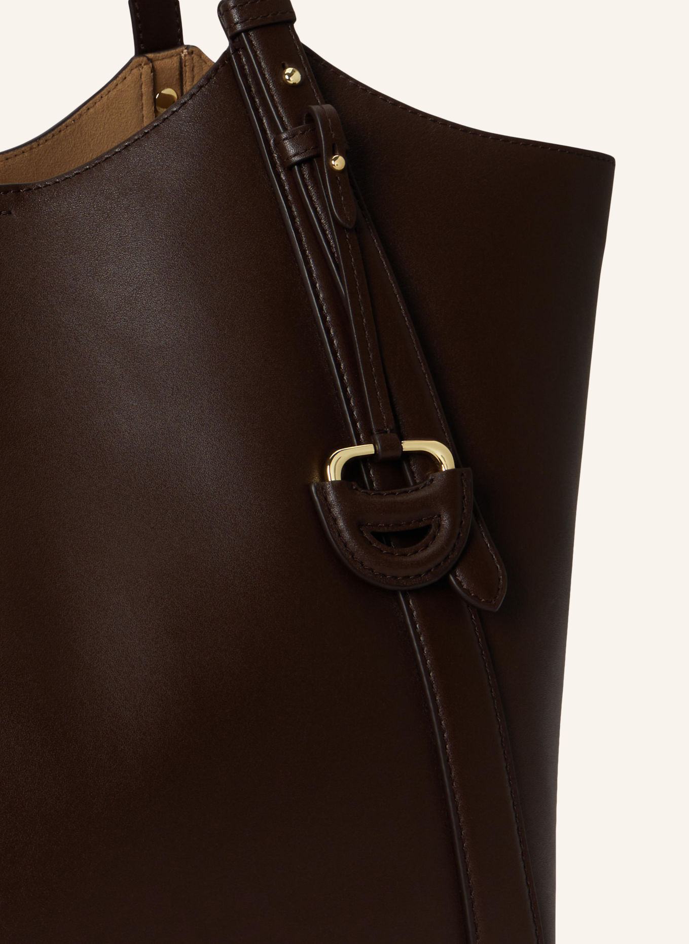 LAUREN RALPH LAUREN Shopper TASHA LARGE: DUNKELBRAUN / GOLD