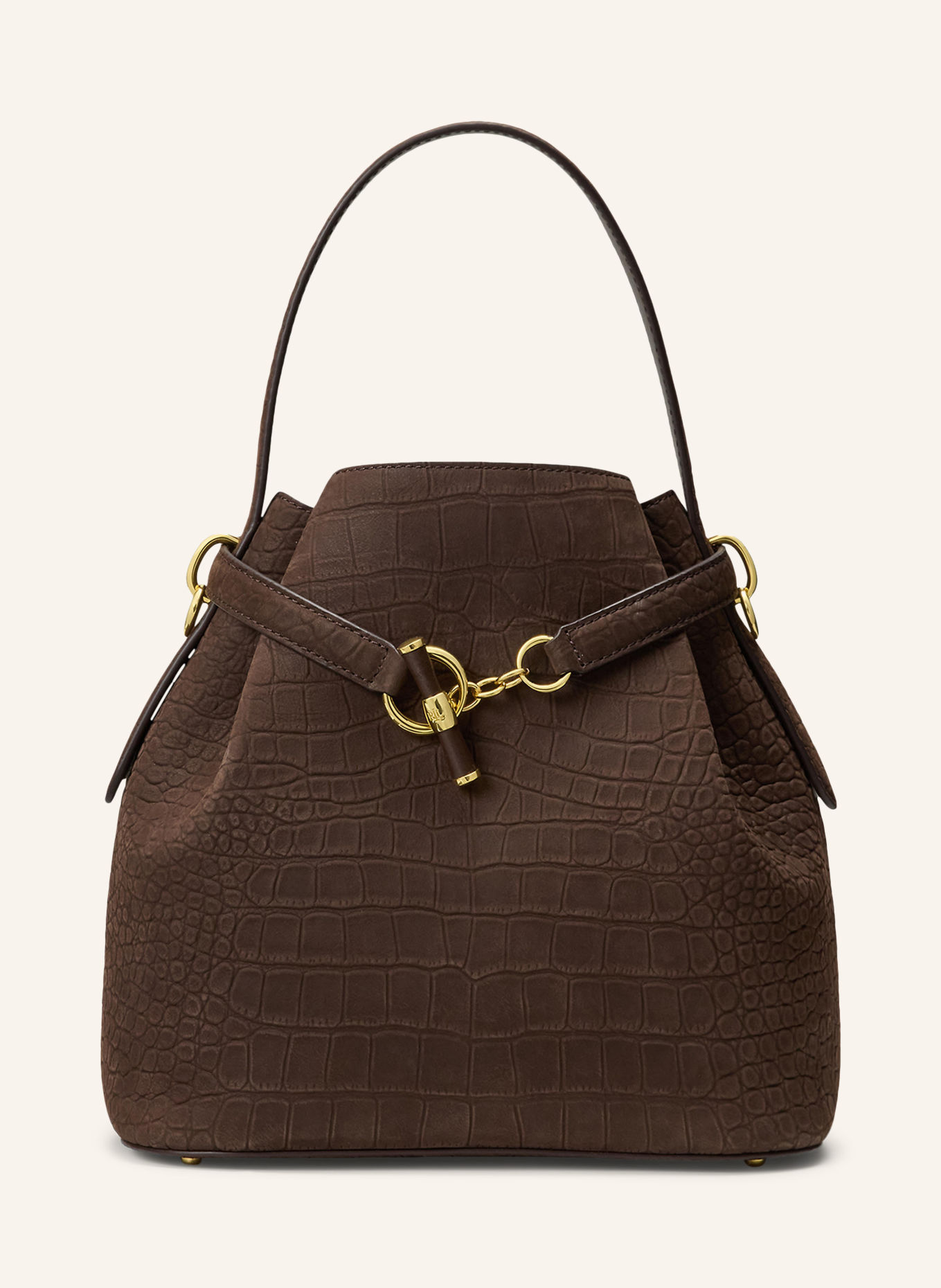 LAUREN RALPH LAUREN Buideltas: MARRON FONCÉ / GOUD