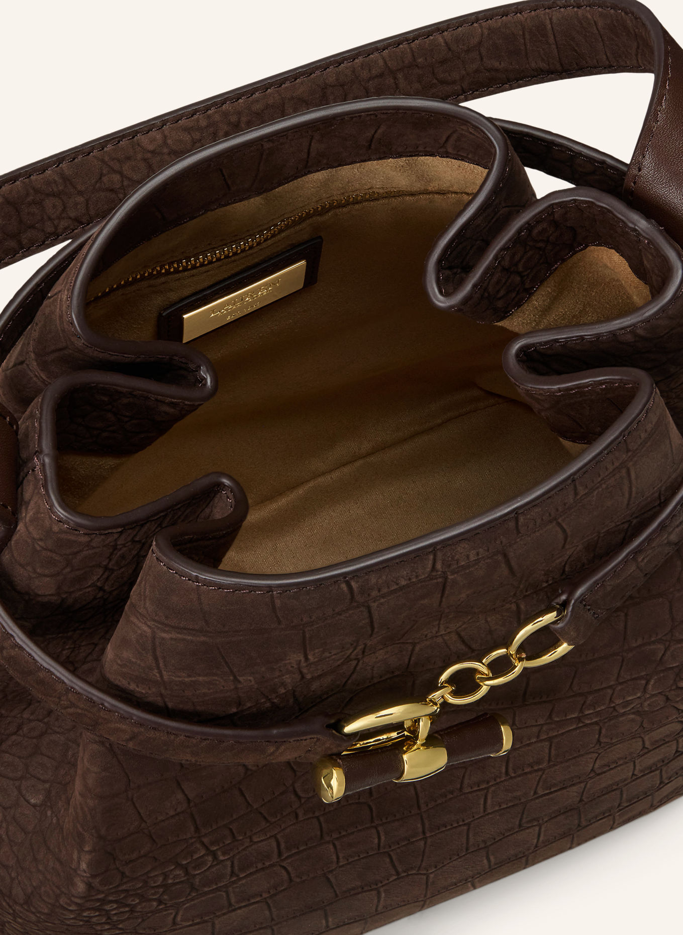 LAUREN RALPH LAUREN Buideltas: MARRON FONCÉ / GOUD