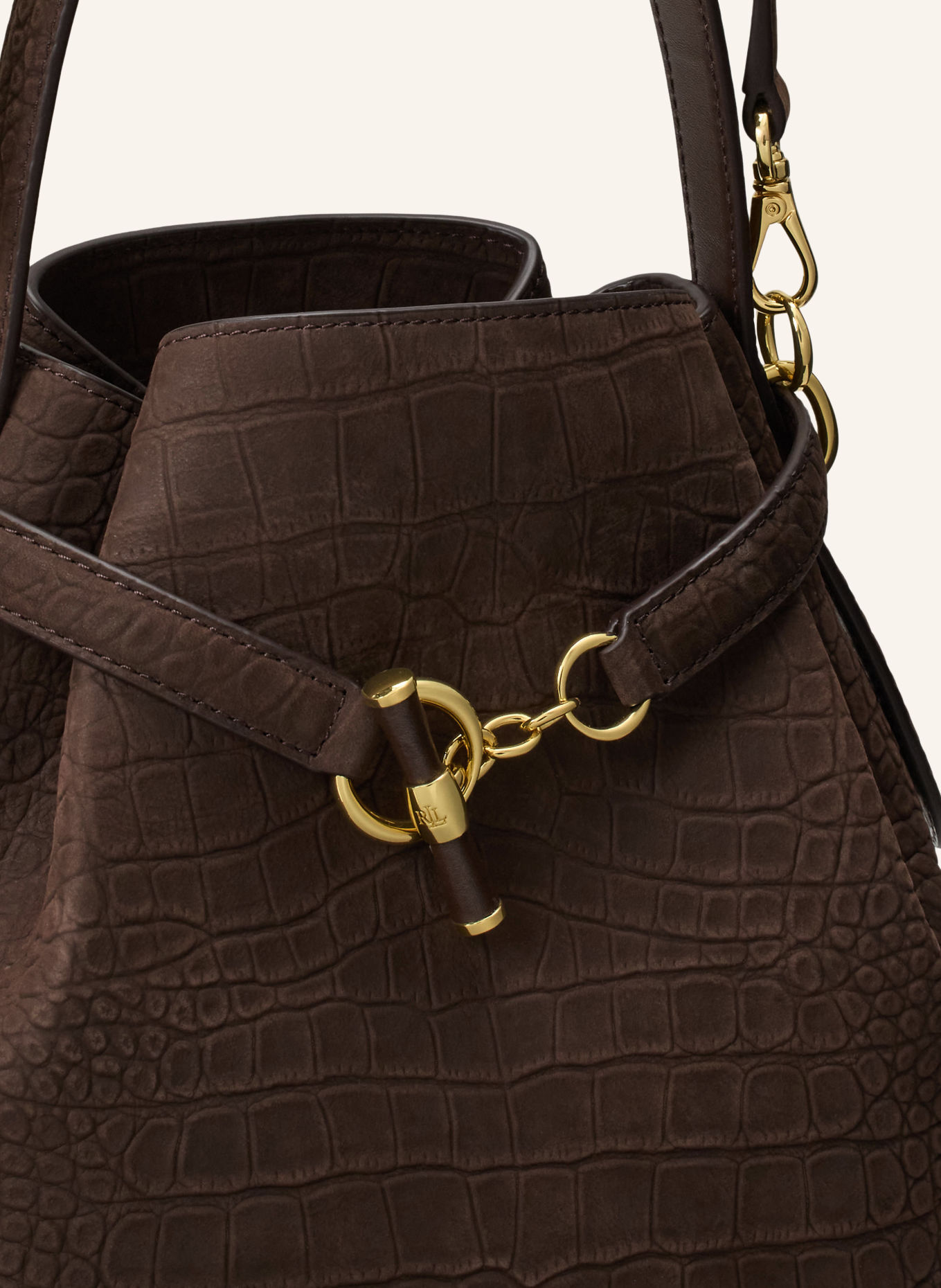 LAUREN RALPH LAUREN Buideltas: MARRON FONCÉ / GOUD