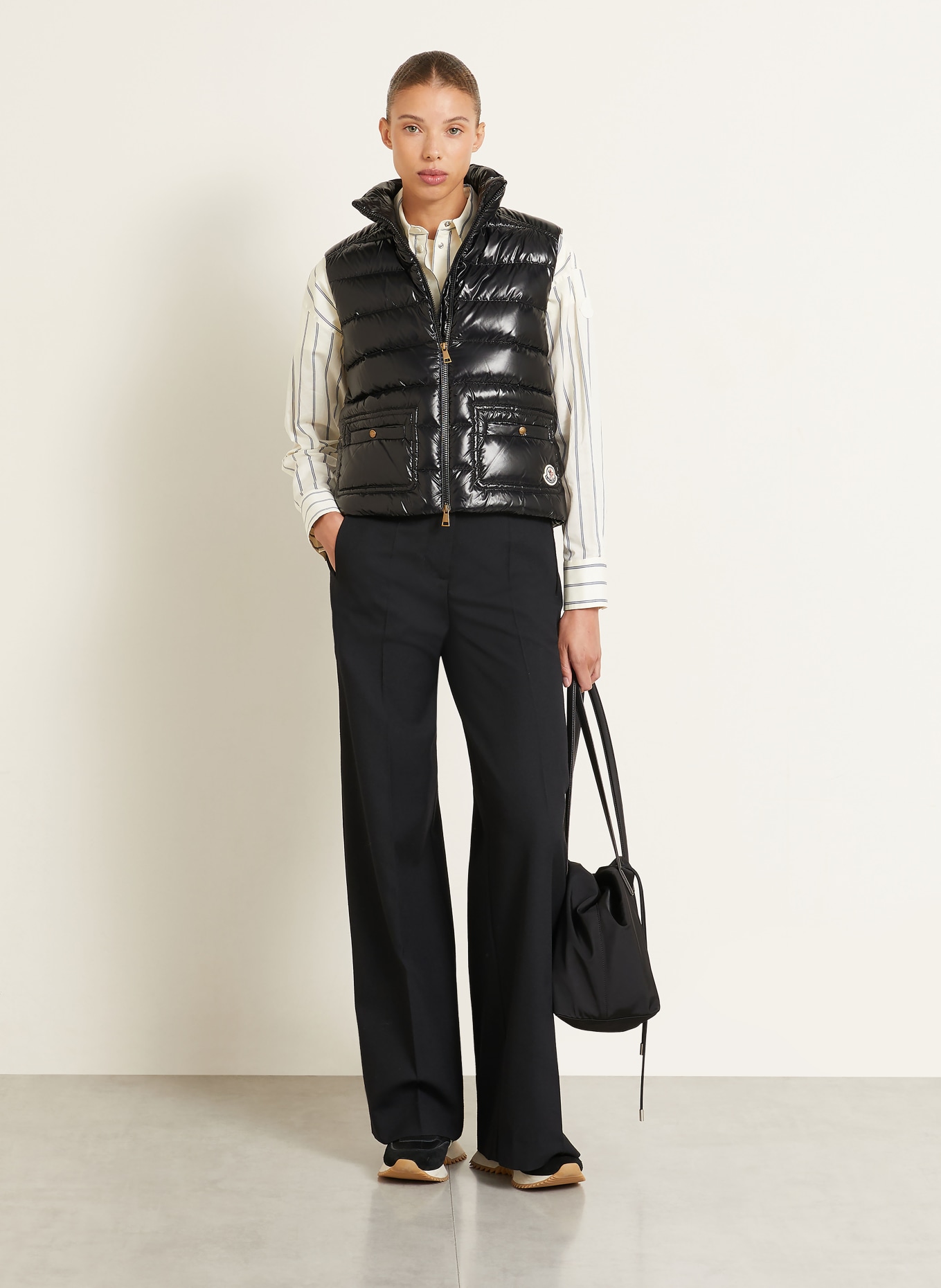 MONCLER FRELON Down vest: BLACK