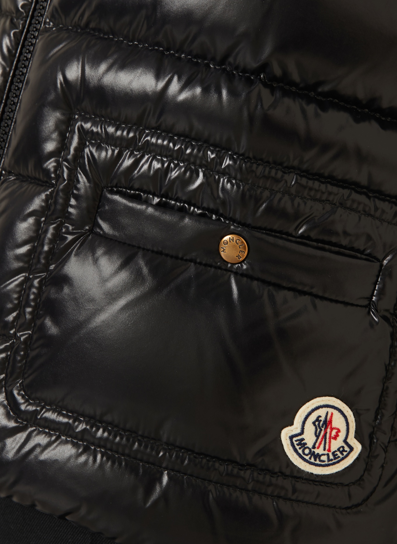 MONCLER FRELON Down vest: BLACK