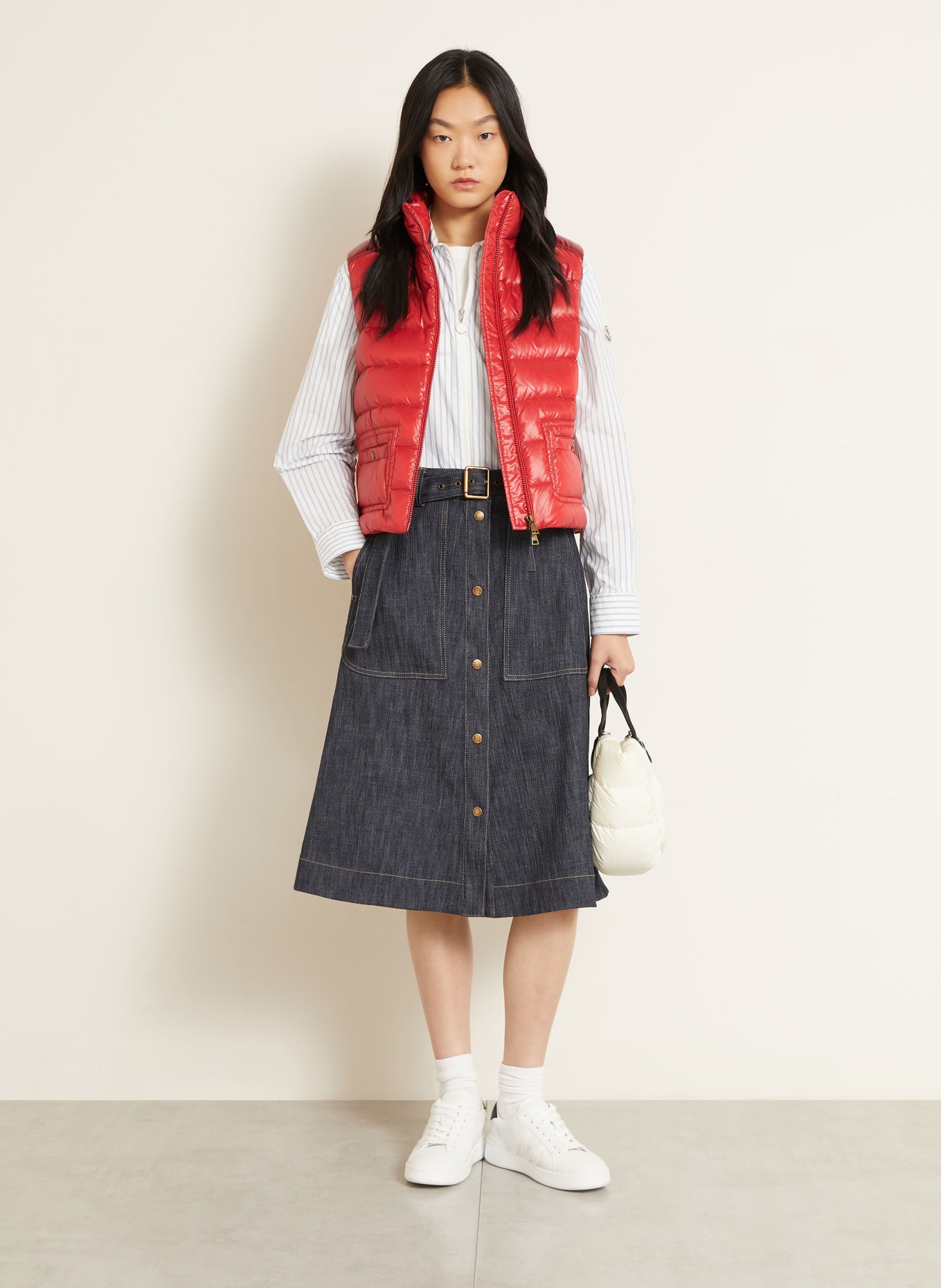 MONCLER Daunenweste FRELON: ROT
