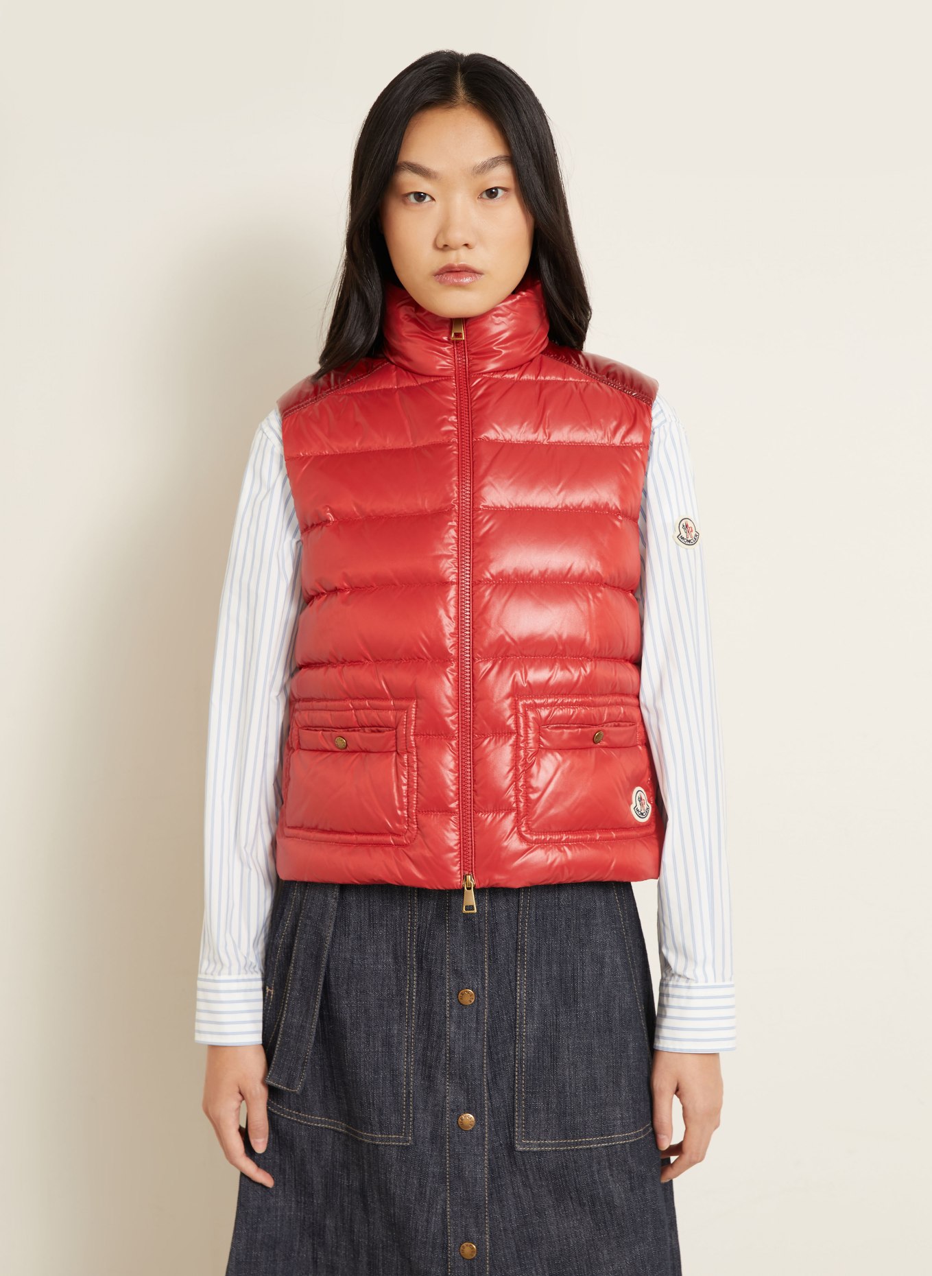 MONCLER Daunenweste FRELON: ROT