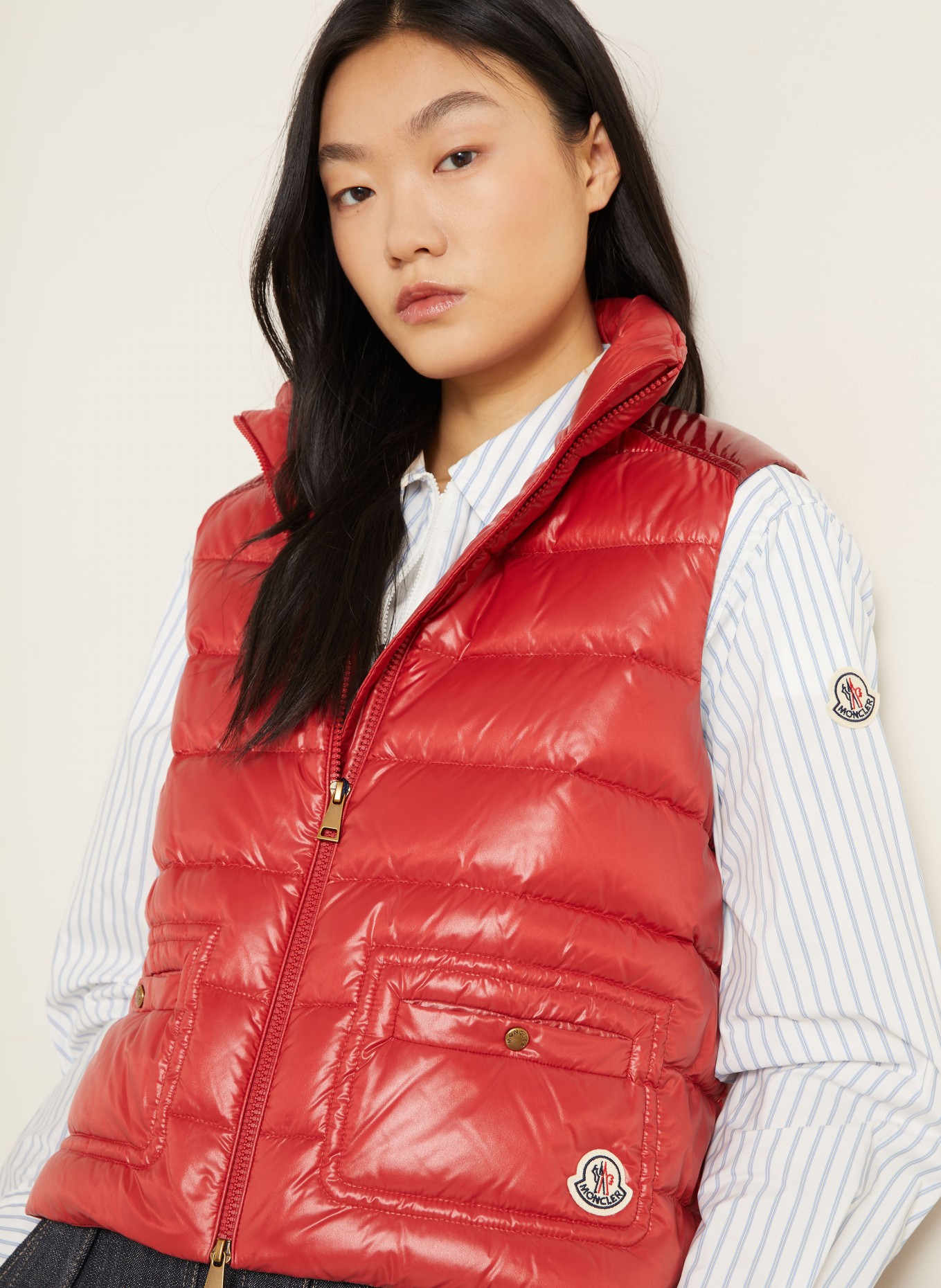 MONCLER Daunenweste FRELON: ROT
