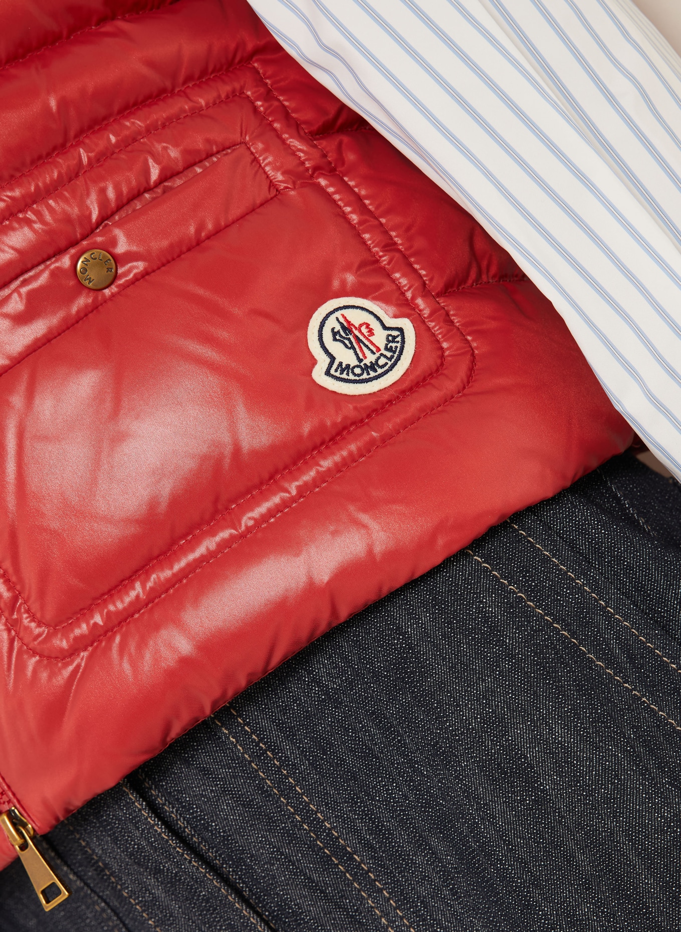MONCLER Daunenweste FRELON: ROT