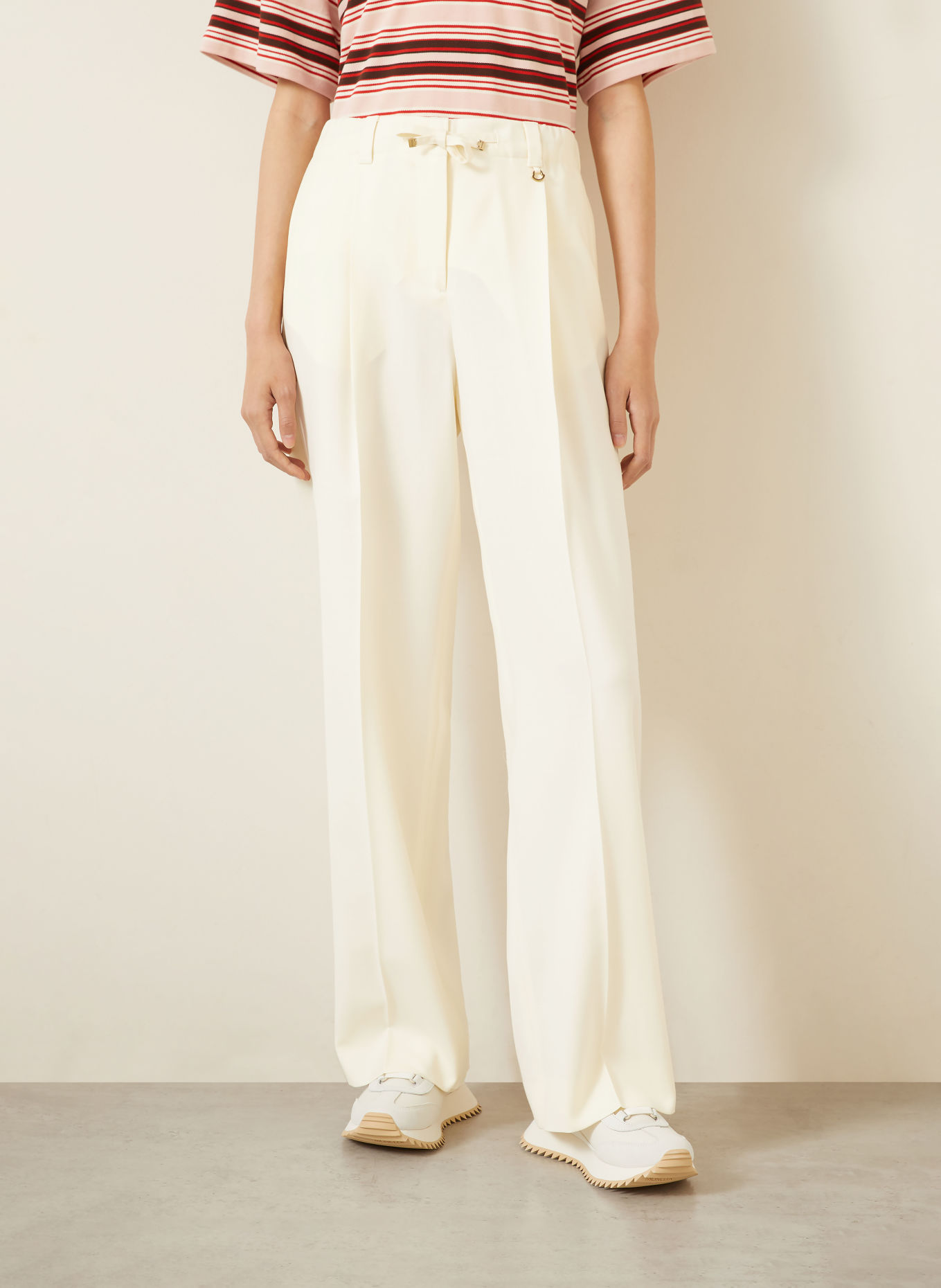 MONCLER Wide-leg trousers: CREAM