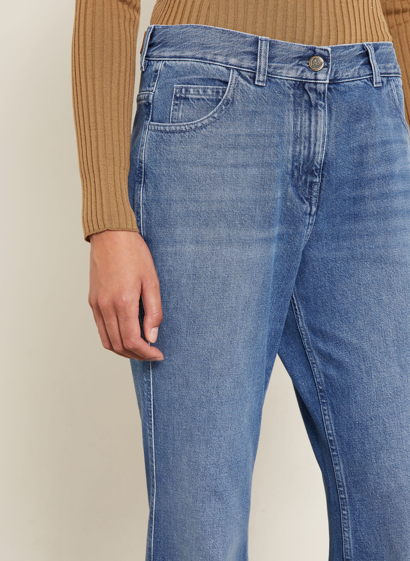 MONCLER Flared jeans: 715 MEDIUM BLUE