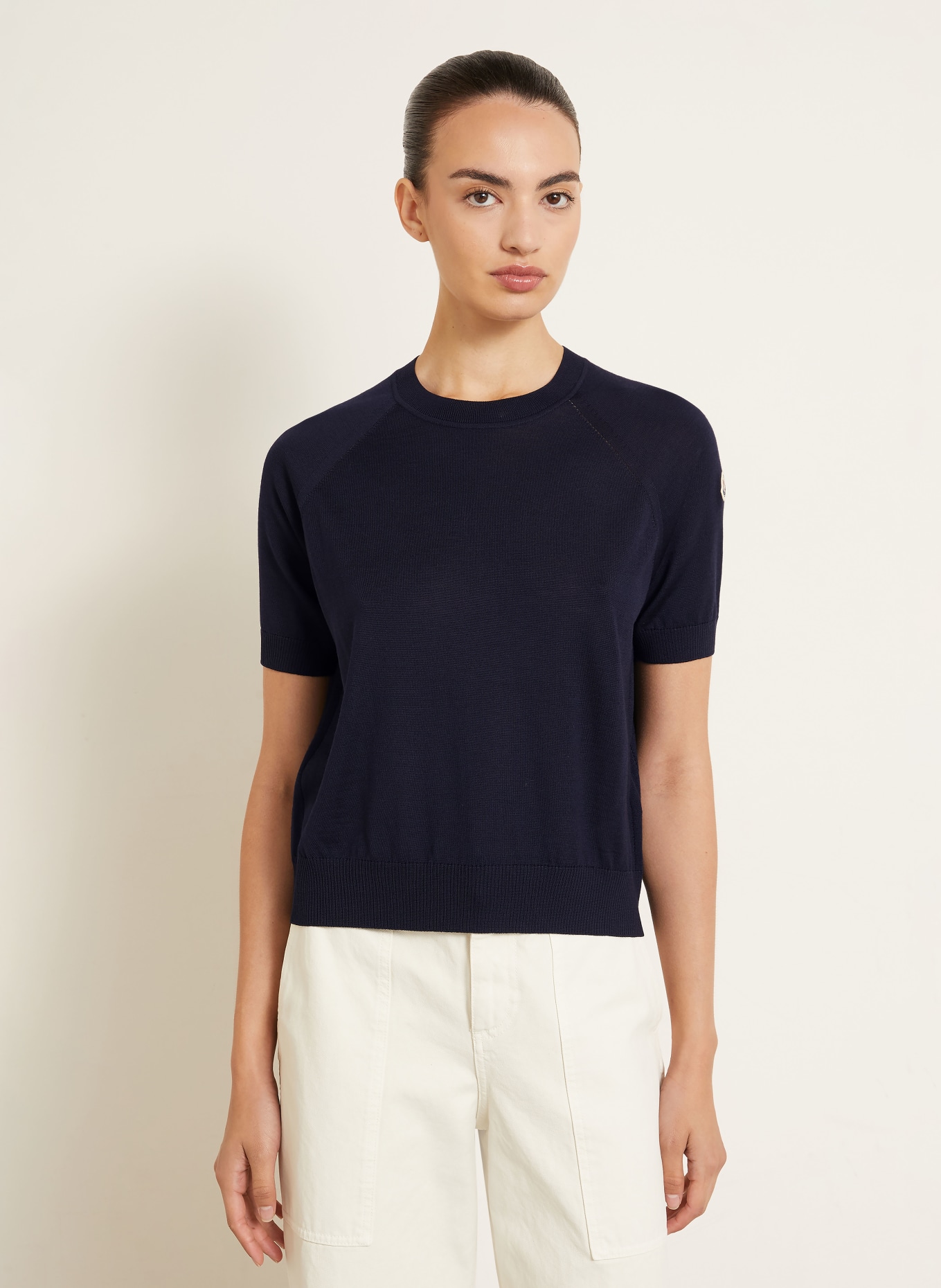 MONCLER Knit shirt: DARK BLUE