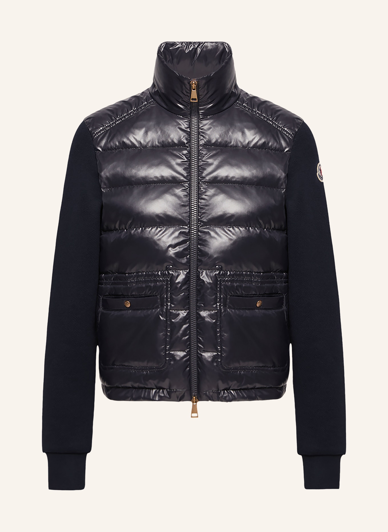 MONCLER Down jacket in a blend of materials: DARK BLUE