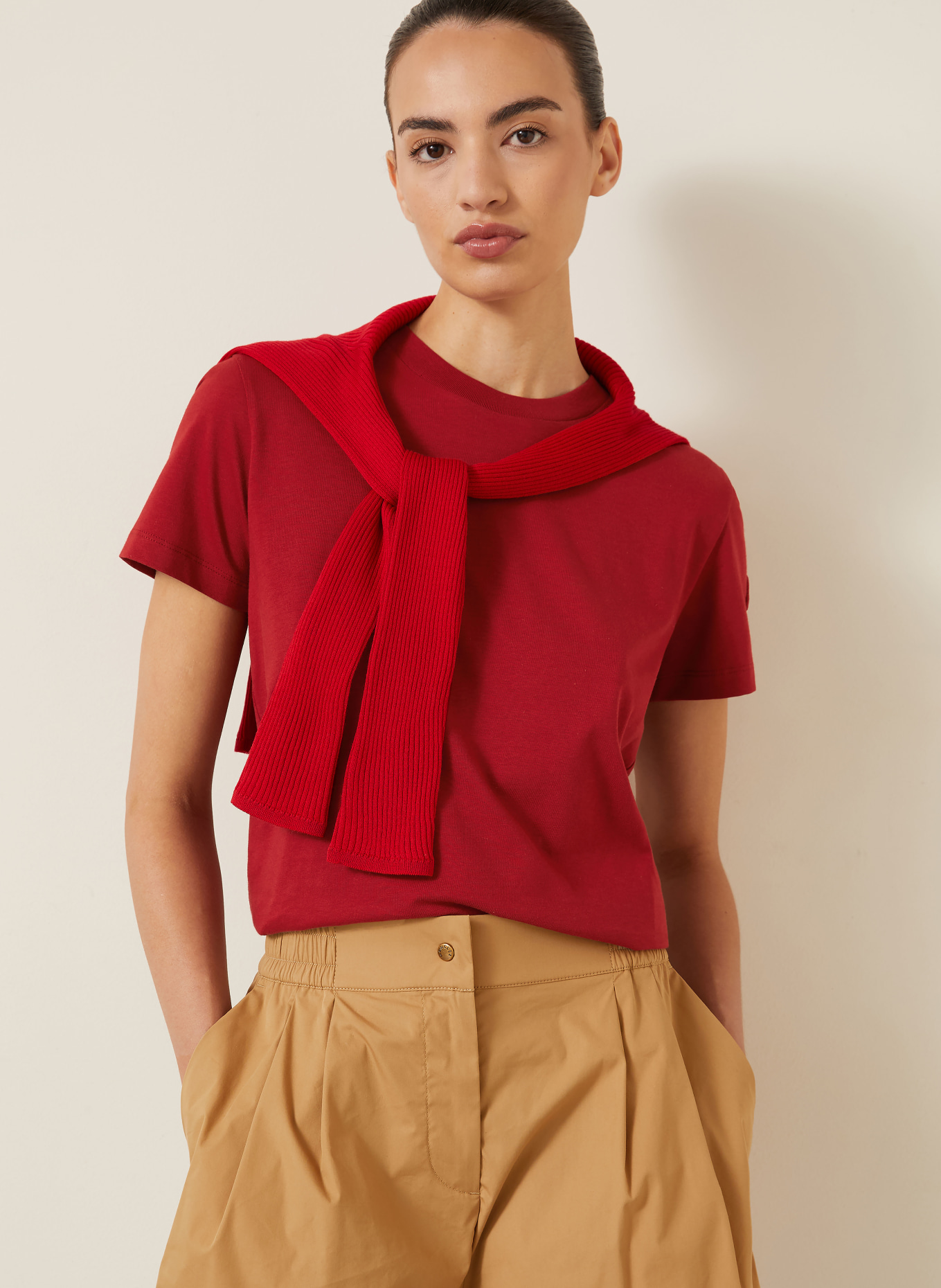 MONCLER T-shirt: DONKERROOD