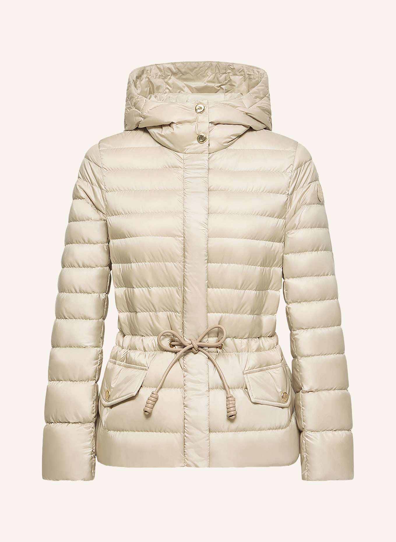 MONCLER Lehká péřová bunda RAIES: BÉŽOVÁ