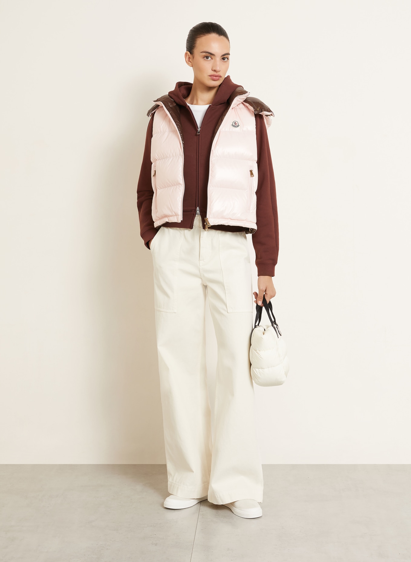 MONCLER Sweatvest: MARRON FONCÉ