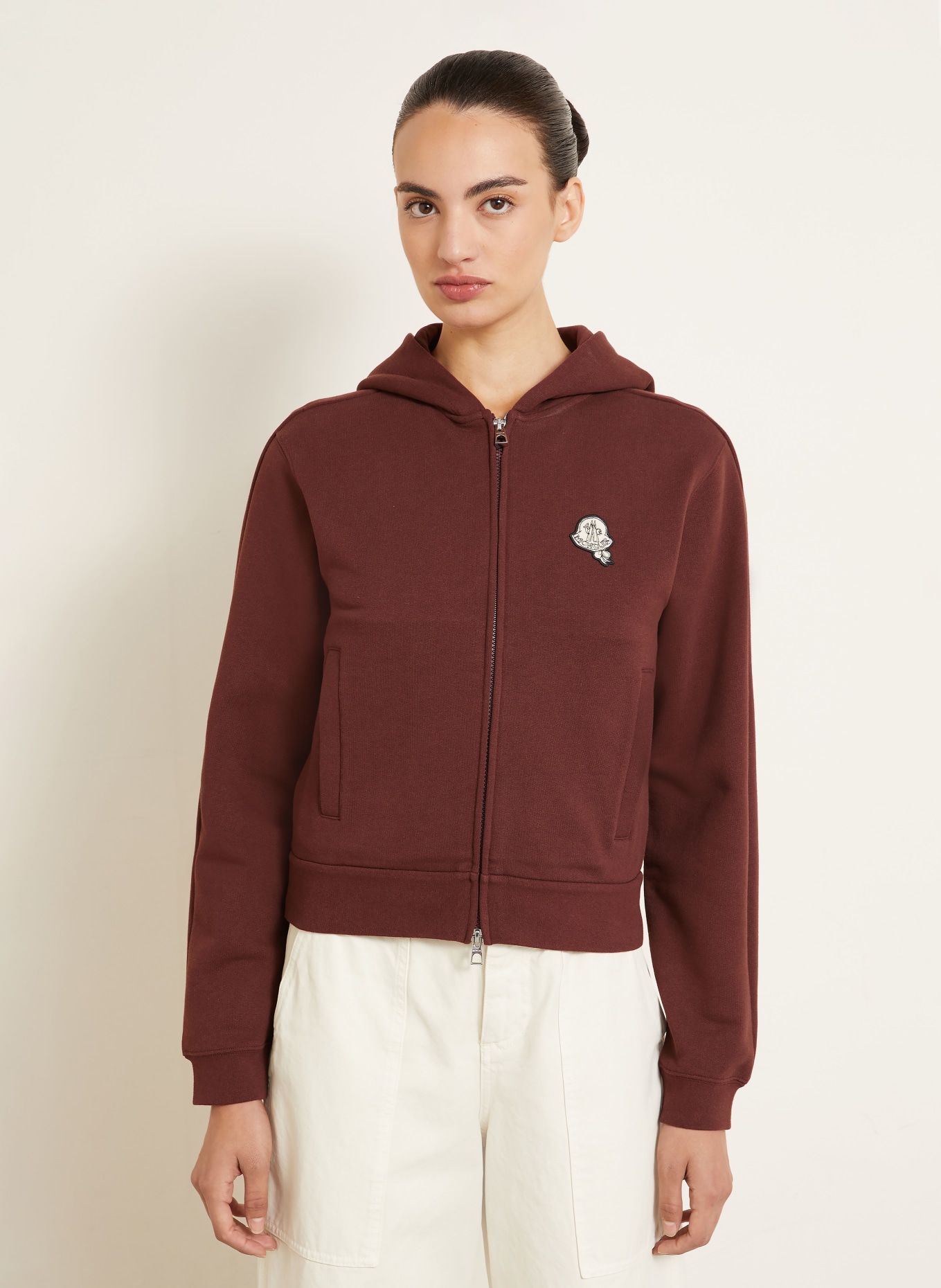 MONCLER Sweatvest: MARRON FONCÉ