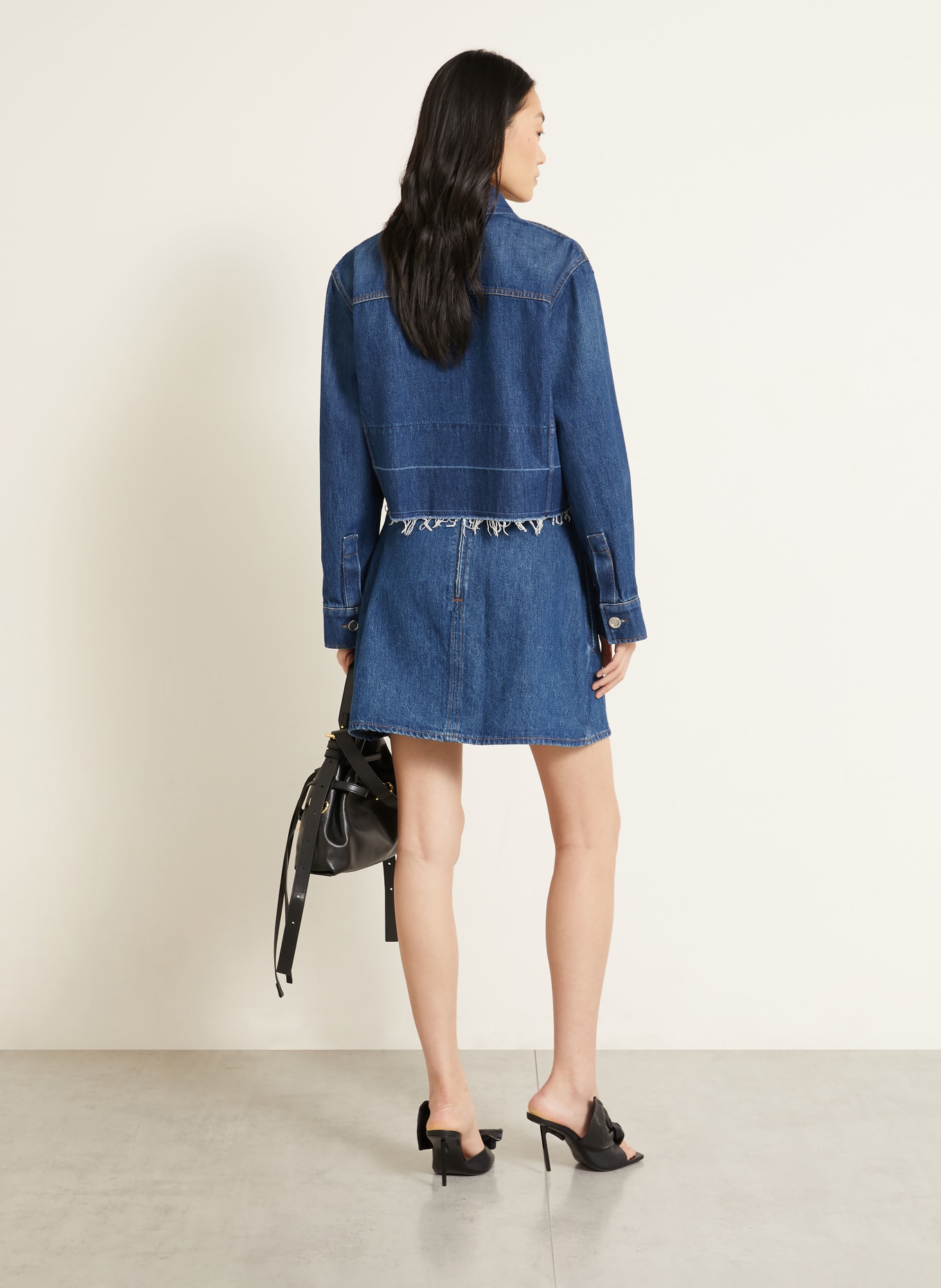 GIVENCHY Jeansnederdel MINI COCOON: BLÅ